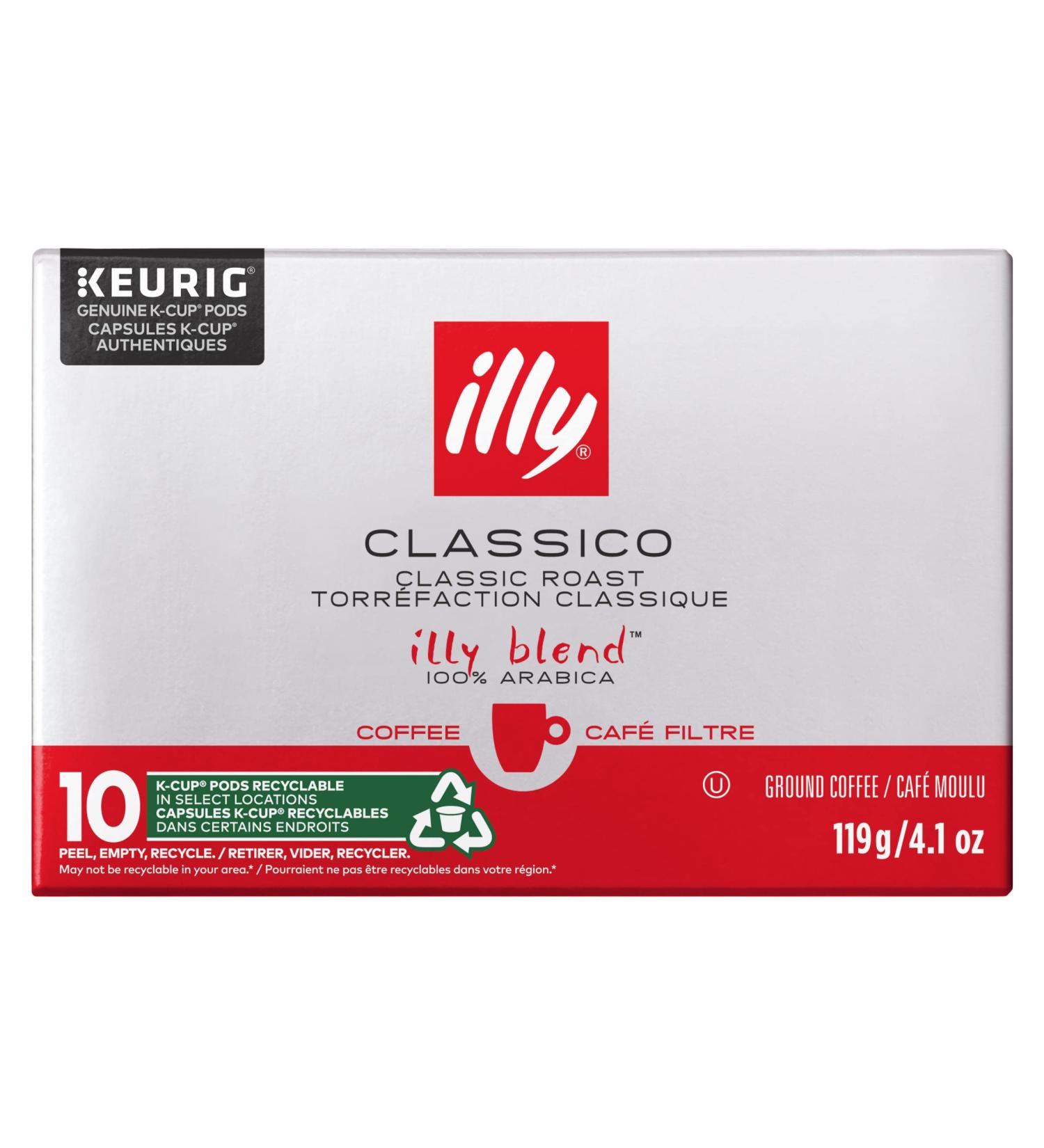 Illy Coffee K Cups - Coffee Pods For Keurig Coffee Maker Classico Roast - Caramel Orange Blossom & Jasmine - Mild Flavorful & Balanced Flavor Pods of Coffee - No Preservatives 10 Count Classico Medium Roast 10 count (Pack of 1) - Buy Online on GoSupps.com