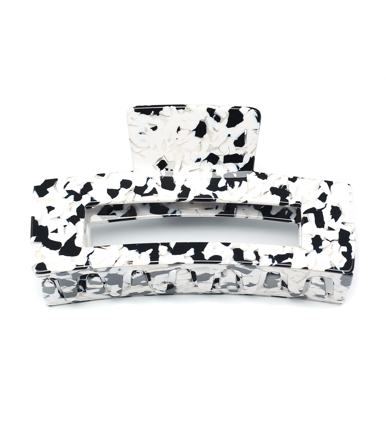 QinGoo Large Beautiful Black and White Hair Clip Women's Headpiece Elegant Hair Accessory 1 Piece 13 cm Black White - Buy Online on GoSupps.com