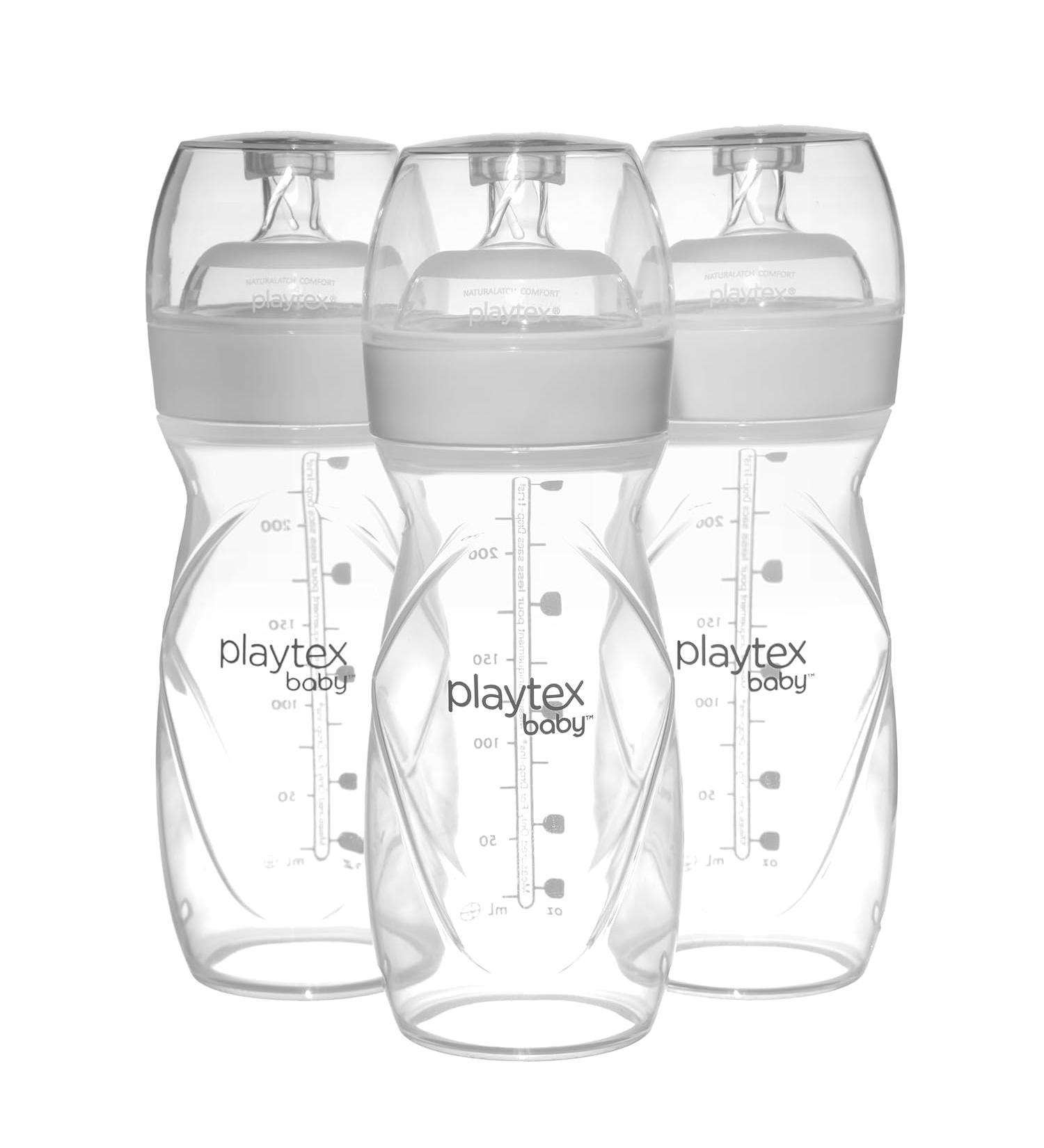 Playtex Baby Anti-Colic Nurser Bottle with Pre-Sterilized Disposable Drop-Ins Liners CloserTo Breastfeeding - 8 Oz Bottles - 3 Count - Buy Online on GoSupps.com