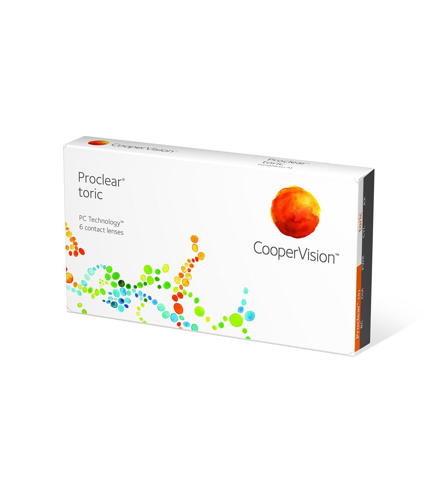 Proclear Toric toric monthly soft lenses 6 pieces / BC 8.4 / mm / DIA 14.4 / CYL -0.75 / AXIS 20 / -1.50 diopters