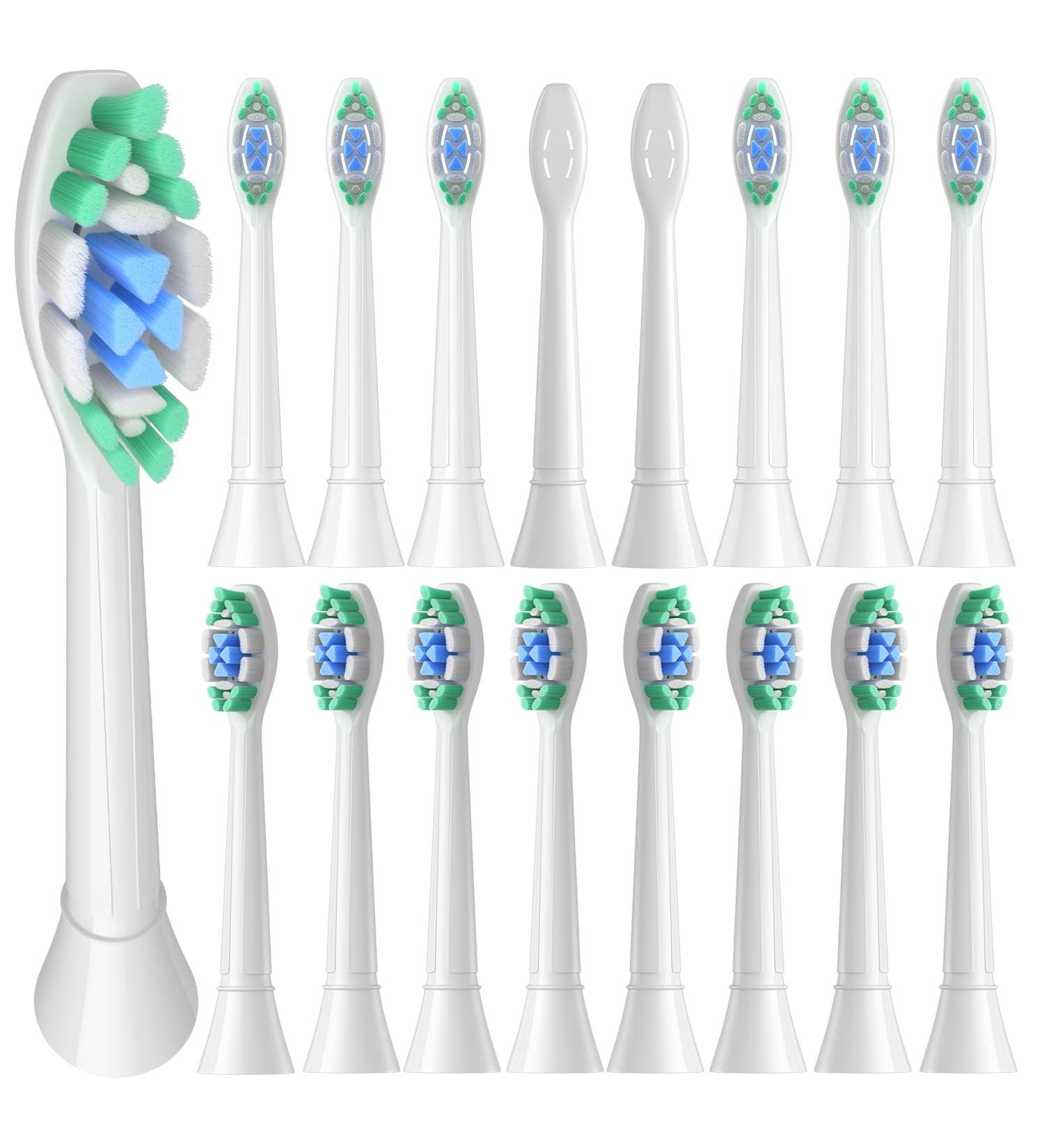 ITechnik Replacement Brushes for Philips Sonicare - 16 White Diamond Sonic Toothbrush Heads Model 606 Plug-in - Compatible & Affordable Electric Toothbrush Accessories - Buy Online on GoSupps.com