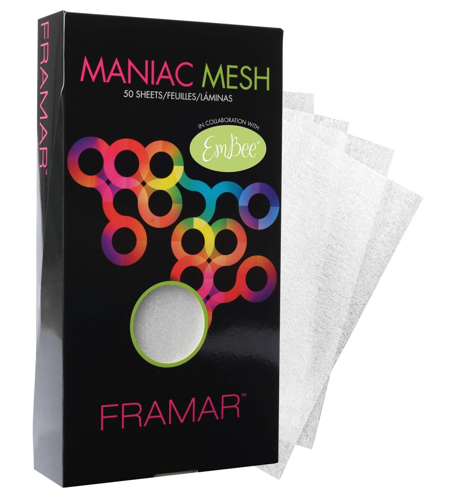 Framar Maniac Mesh Sheets - 50 Pack, Reusable Mesh Strips for Hair Dye, Color, Bleach - Buy Online on GoSupps.com