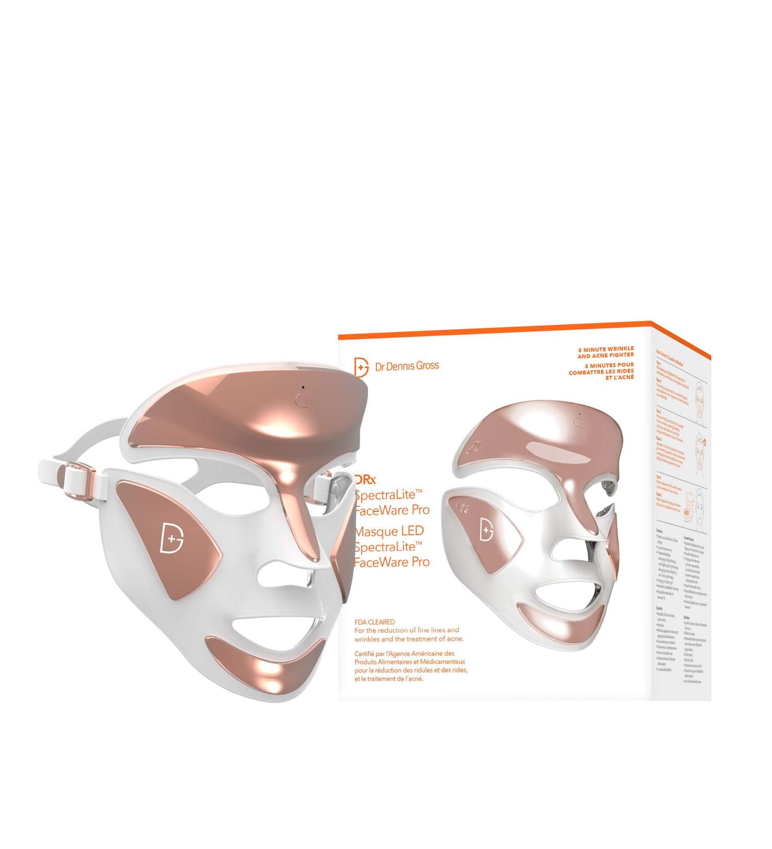 Dr. Dennis Gross DRx SpectraLite DPL FaceWare Pro - Smooths Fine Lines, Firms Skin, Prevents Acne, Reduces Redness (White) - Buy Online on GoSupps.com