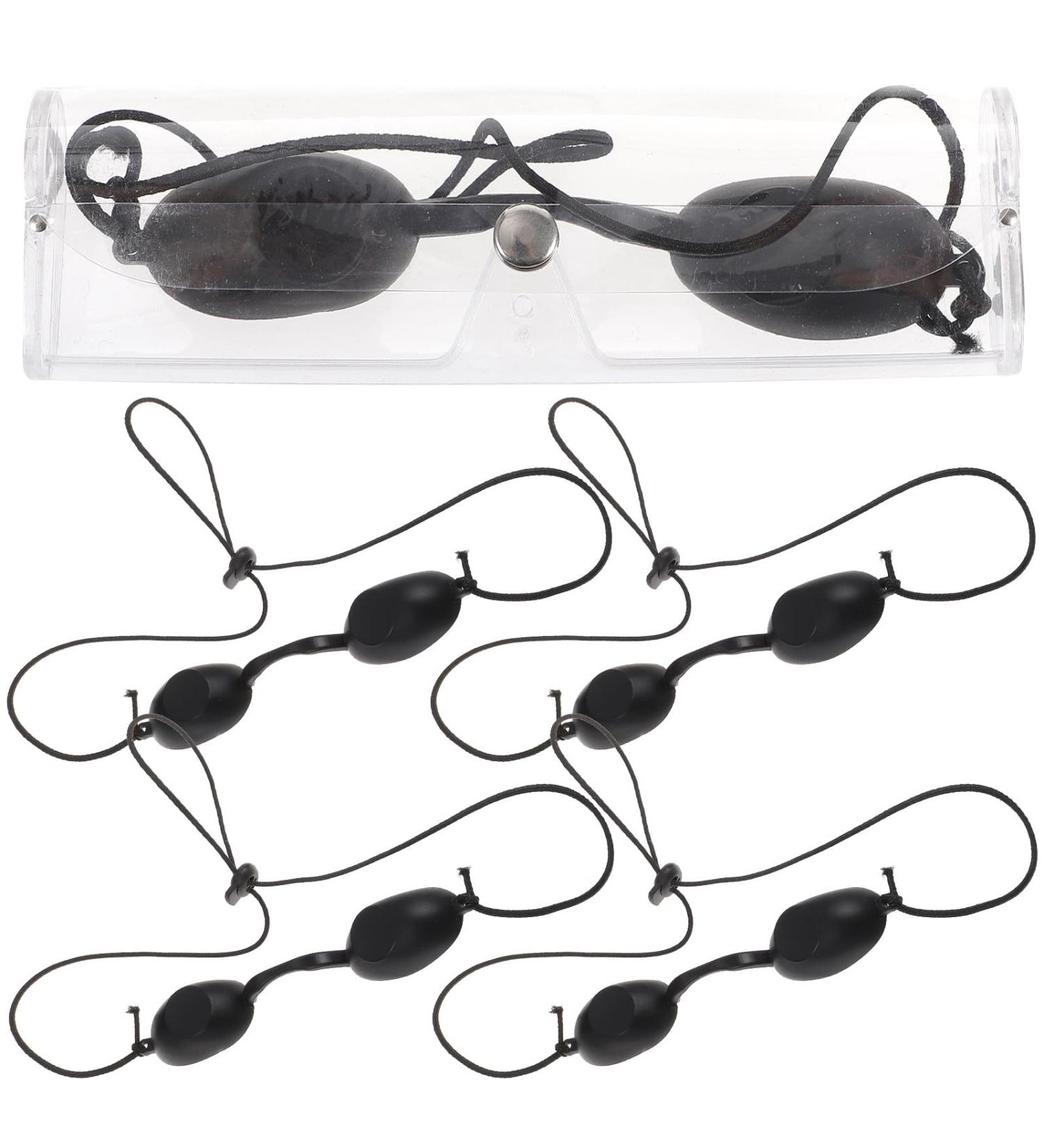 Operitacx Lot de 5 Cache- il de Protection Laser en Pvc Noir Anti-lumi re LED et Infrarouge pour Soins Peau Masque Oculaire Confortable et R sistant pour Luminoth rapie et Beaut  - Buy Online on GoSupps.com