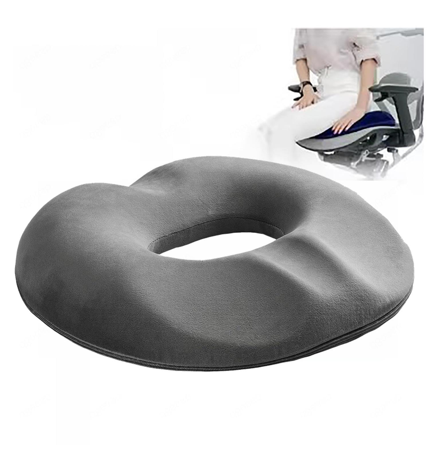 Donut Pillow for Tailbone Pain Butt Cushion for Tailbone Pain Premium Memory Foam Washable Bedsore Pillow Butt for Bed for Back Coccyx Tailbone Pain Relief Gray Grey - Buy Online on GoSupps.com