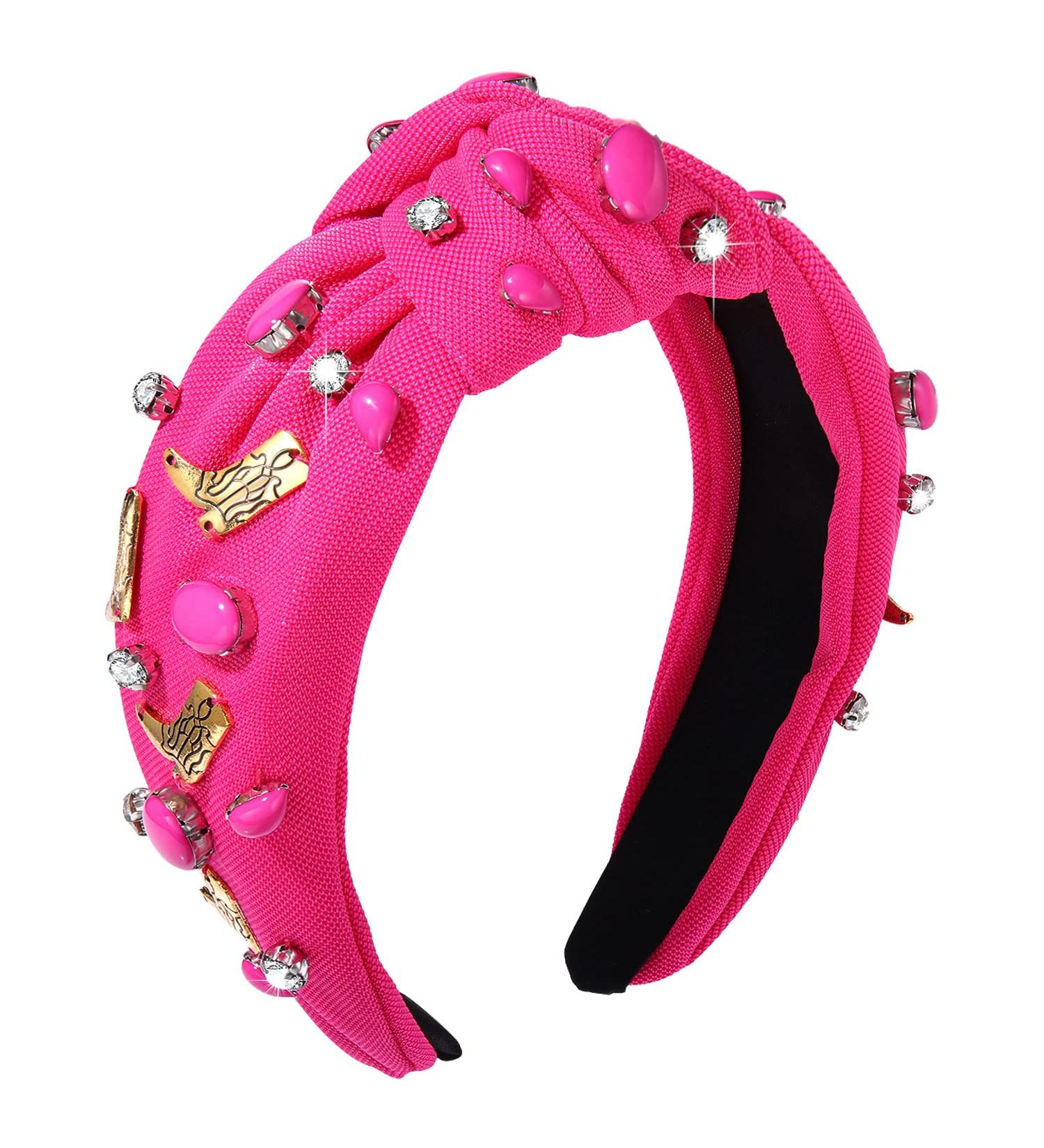 YAHPERN Crystal Rhinestone Headband for Women - Western Cowboy Boot Embellished Hairband in Rose Red - Buy Online on GoSupps.com