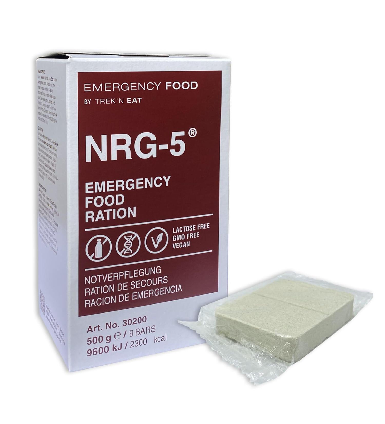 NRG-5 Energy Seal Outdoor Bar - Emergency Survival Food | 9 Bars | 1-Day Stock for 1 Adult | Long-Lasting & Nutrient-Rich - Buy Online on GoSupps.com