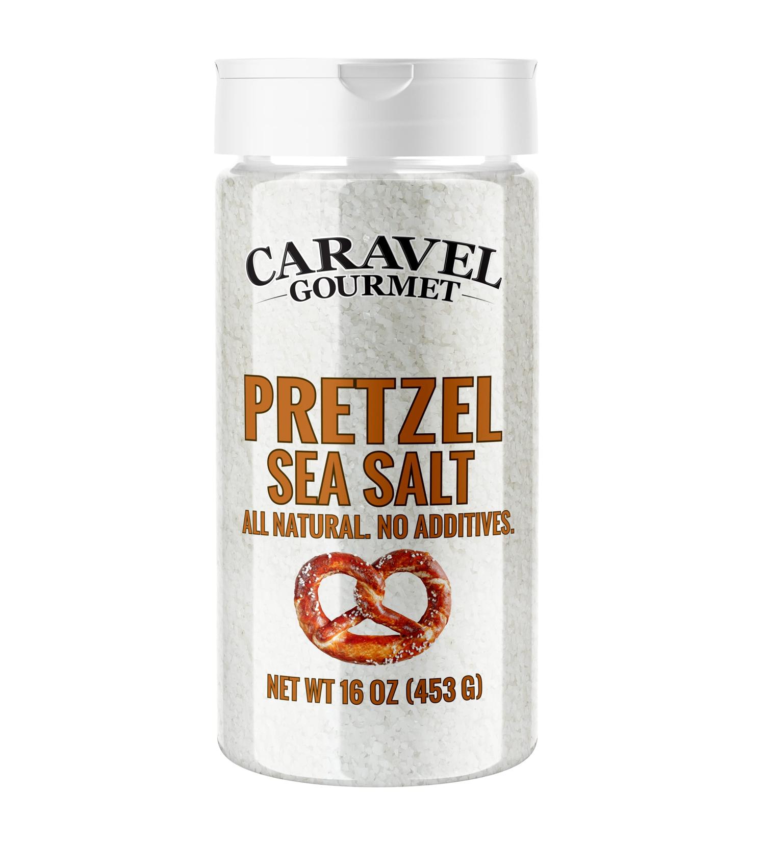 Pretzel Sea Salt - Premium All Natural Coarse Topping for Pretzels, Bagels & Breads - 1 lb pack by Sea Salt Superstore - Buy Online on GoSupps.com