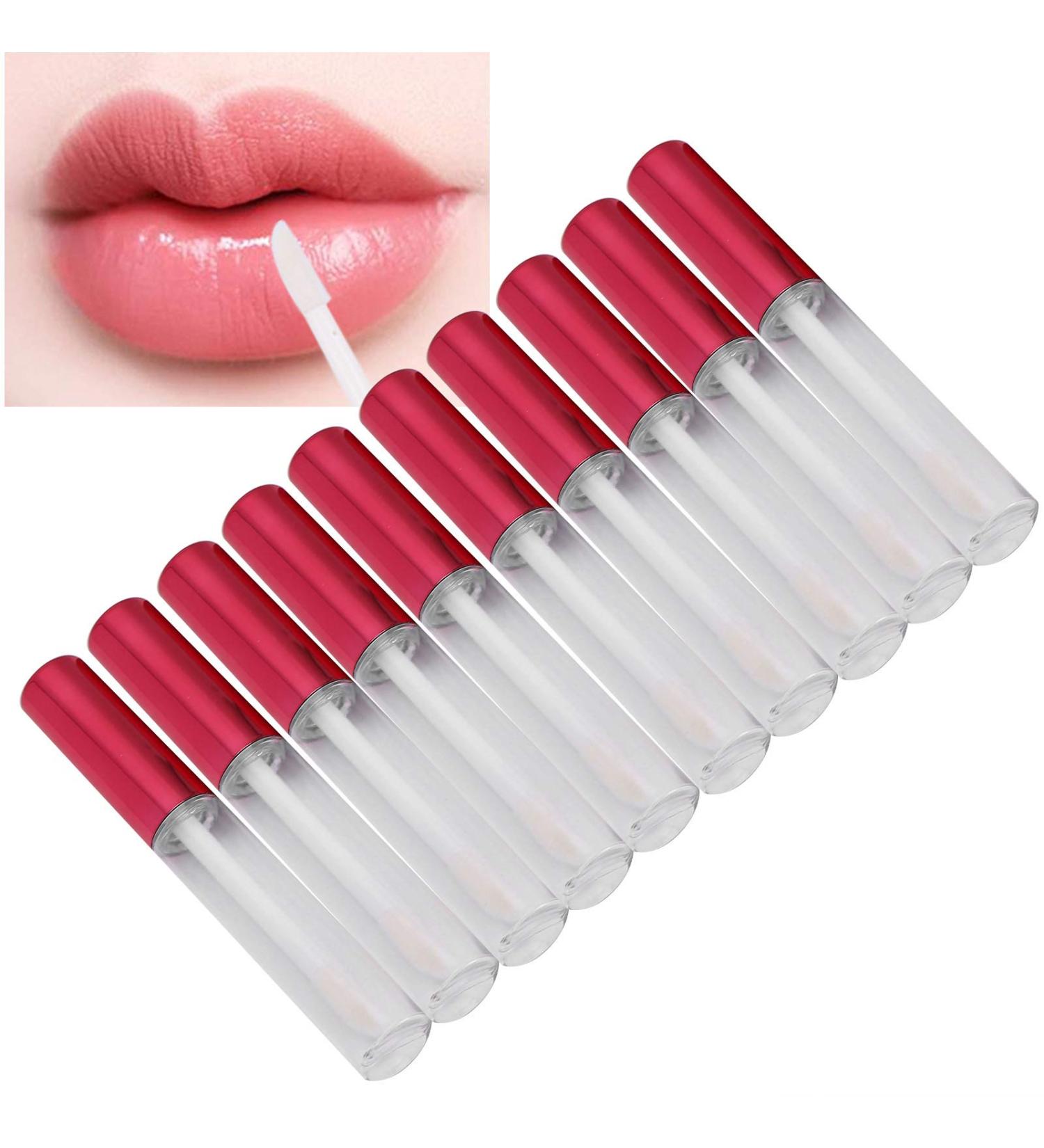 10PCS Refillable Lip Gloss Bottles - 5ml Leak-Proof Makeup Containers for Travel - Buy Online on GoSupps.com