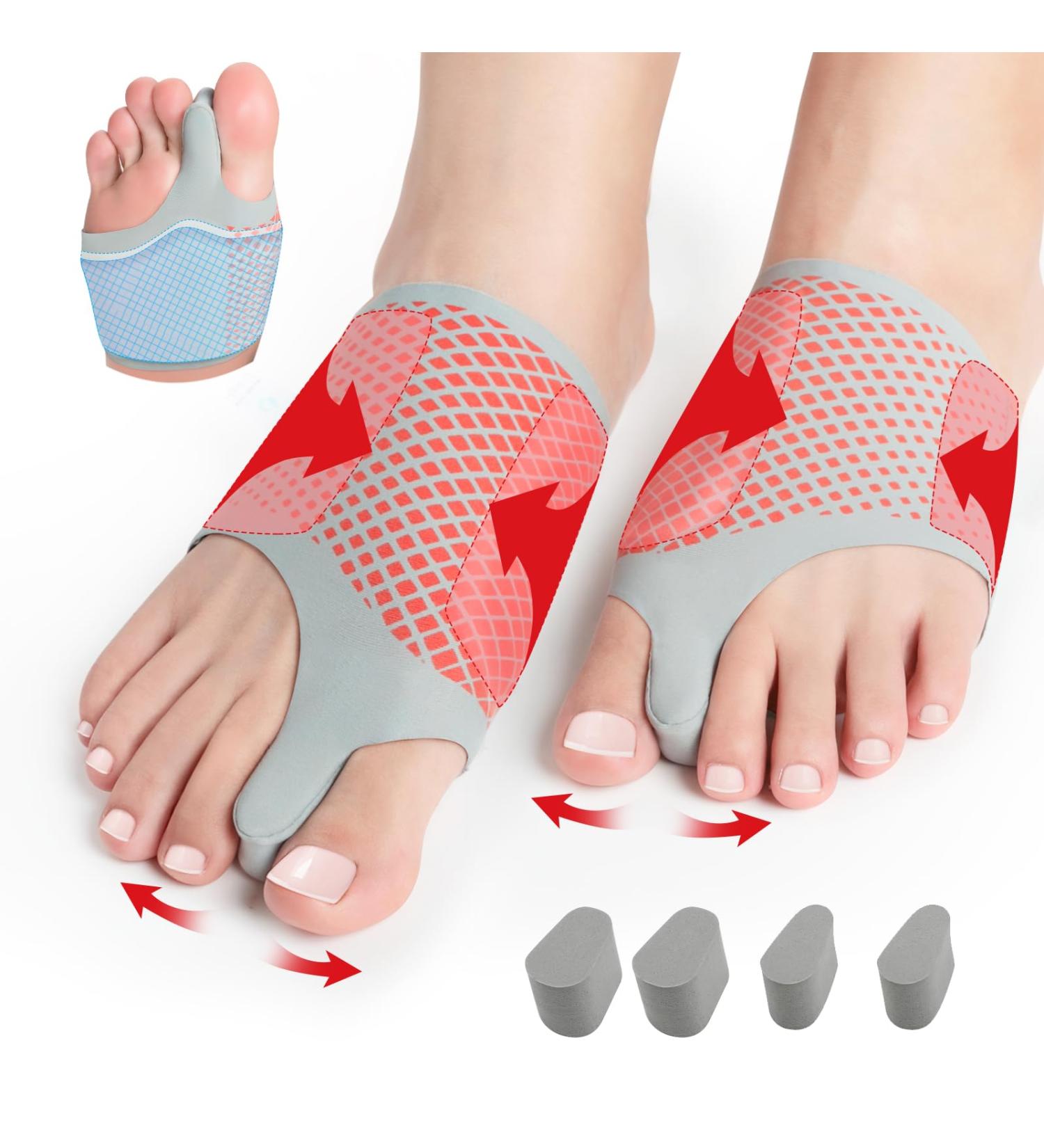 Bunion Corrector - Adjustable Toe Separator & Soft Pads | Original Bunion Socks for Shoes - Size S - Buy Online on GoSupps.com