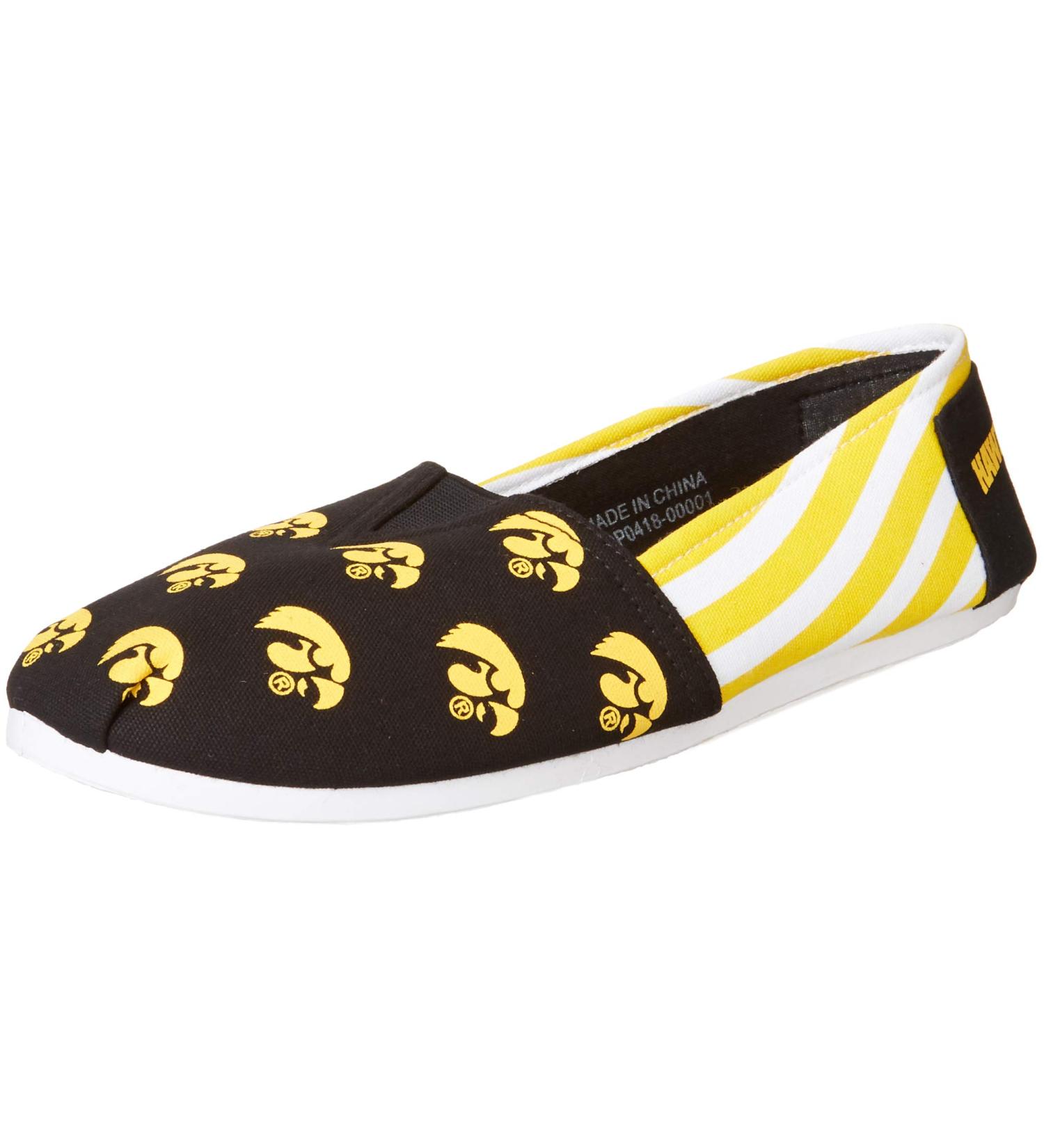 FOCO Iowa Hawkeyes Women's NCAA Fashion Slip-On Canvas Shoes - Size 9-10 - Buy Online on GoSupps.com