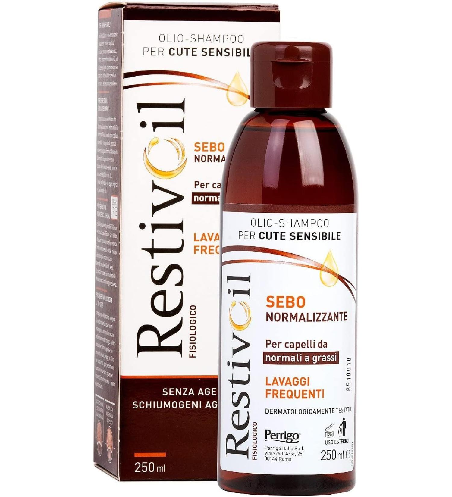 Restivoil Physiologique Sebonormalisant Hui-Shampoo for sensitive skin and for normal and oily hair without foaming and aggressive agents - 250 ml - Buy Online on GoSupps.com
