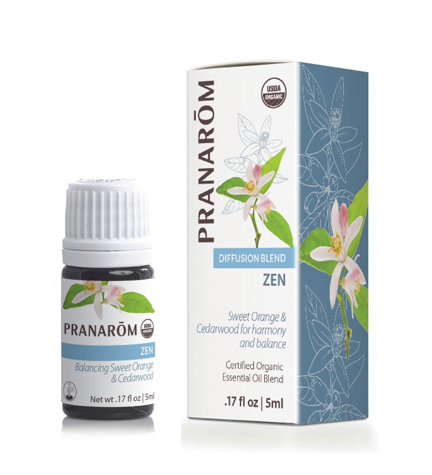 Pranarom Zen Essential Oil Blend (5ml) | 100% Pure Organic Lime Cedarwood Frankincense Lavender Cinnamon Bark & Vanilla | Boost Confidence & Vitality - Buy Online on GoSupps.com