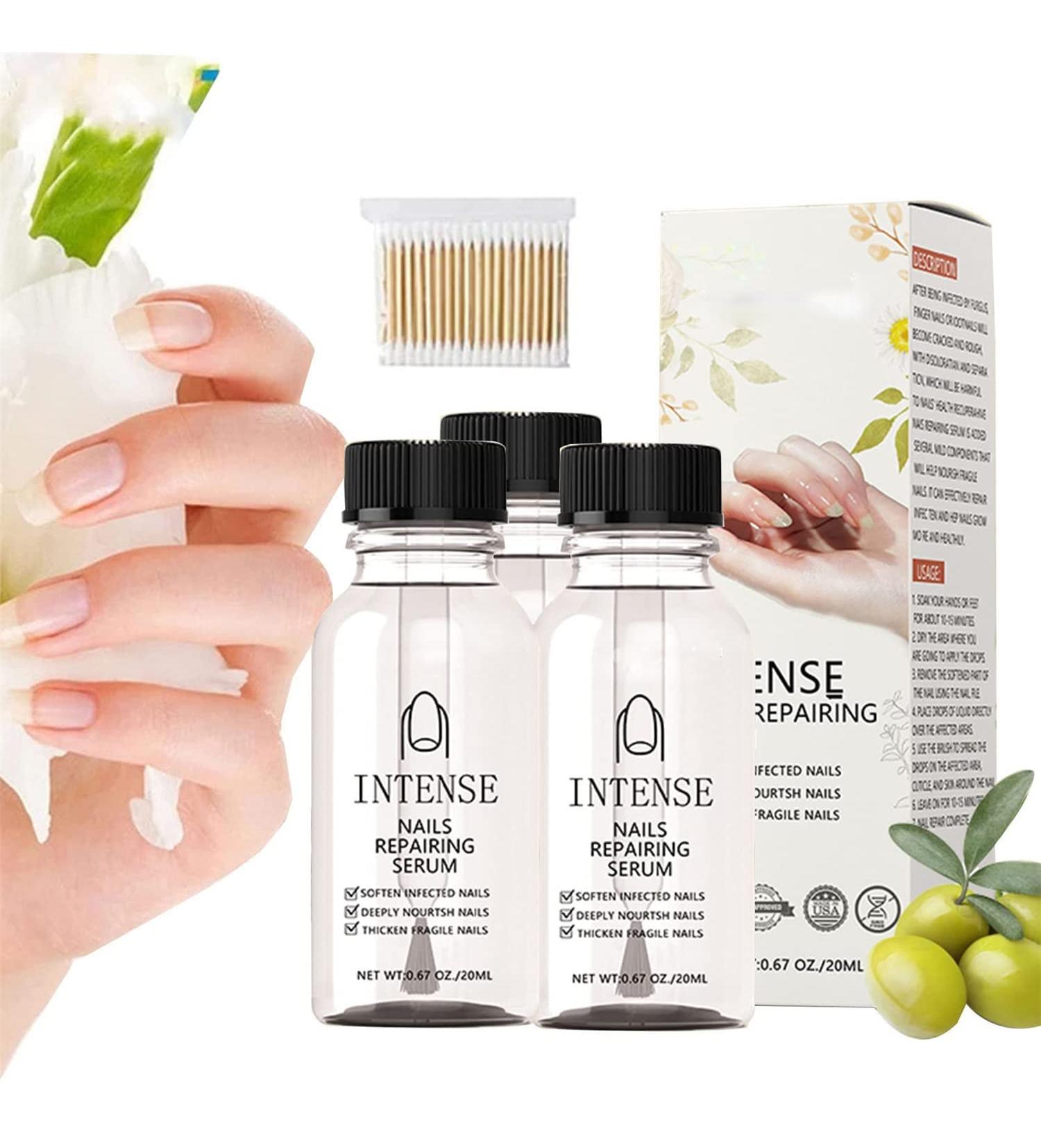 NailGro Intense Nail Growth and Strengthening Serum 7 Days Nail Growth and Strengthening Serum Natural Nail Repair Serum for Thin Nails and Growth 20ml (3Pcs) - Buy Online on GoSupps.com