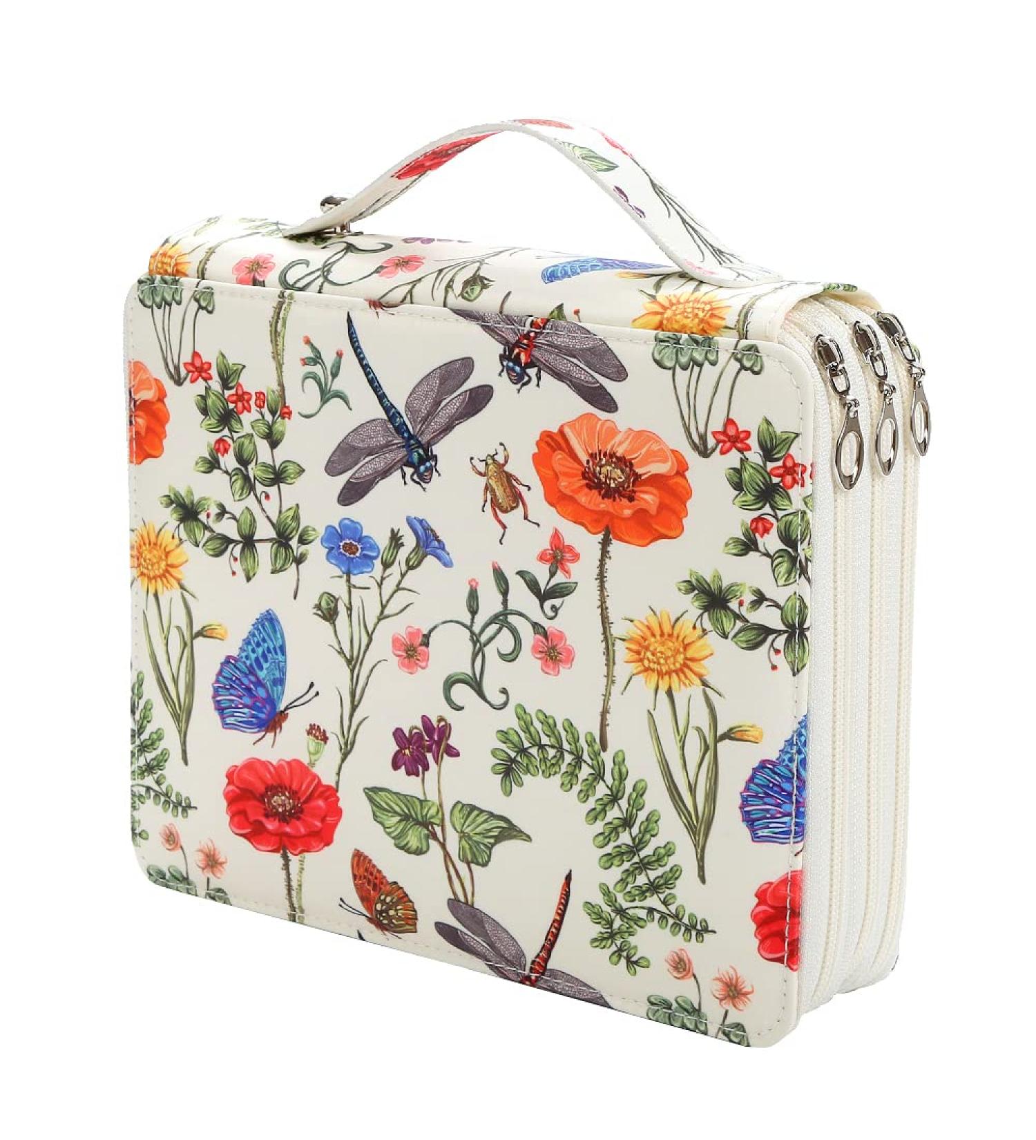 Lbxgap Portable Colored 120 Slots Pencil case Organizer with Printing Pattern for Prismacolor Watercolor Pencils  Crayola Colored Pencils  Marco Pencils White 120 Slot - Buy Online on GoSupps.com