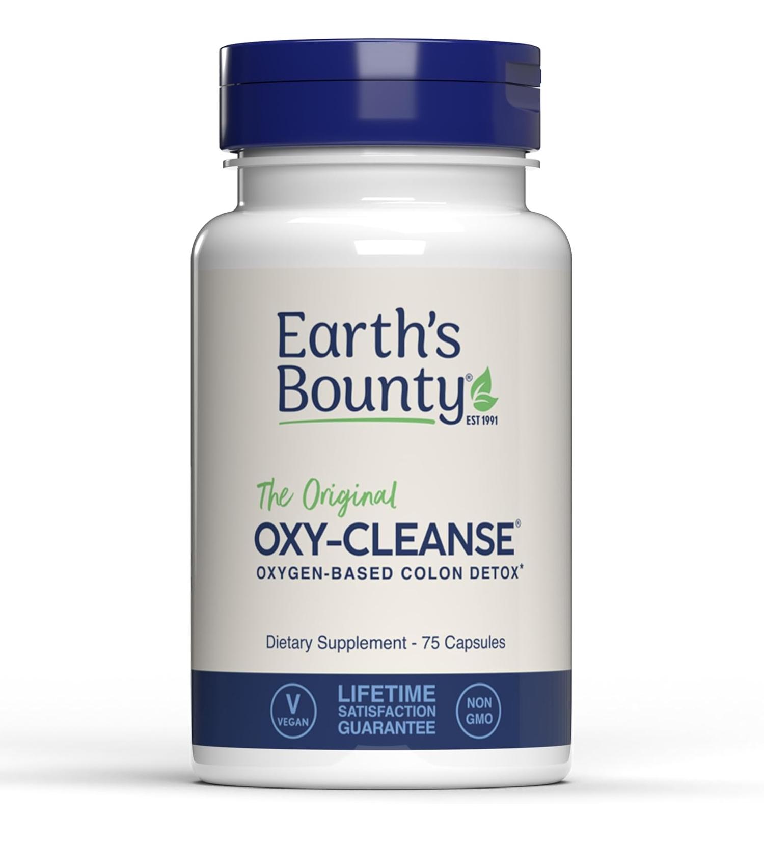 Earth's Beauty OXY-Cleanse Oxygen Colon Conditioner - 75 Capsules (1 Pack) - Buy Online on GoSupps.com