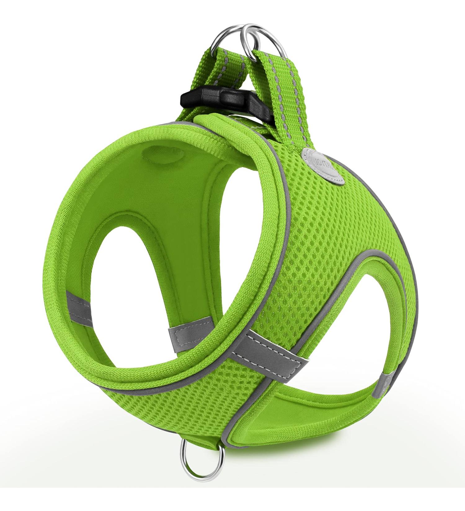 Joyal Reflective Soft Padded Dog Harness | Air-Mesh Breathable Vest for Small Dogs & Cats | XXS Size (31-34cm) | Green - Buy Online on GoSupps.com