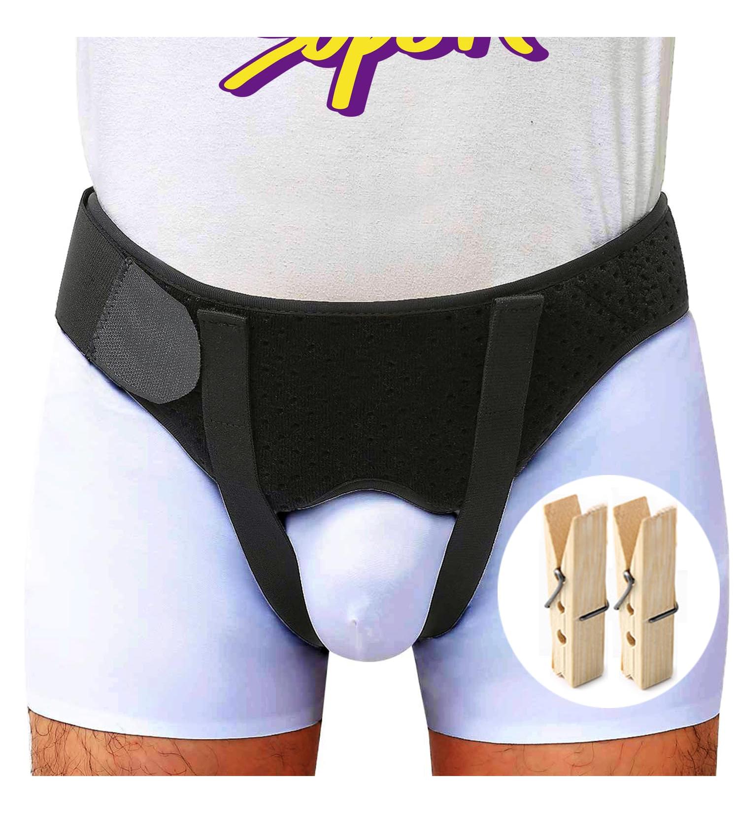 Buy Adjustable Hernia Belt for Men - Support for Inguinal & Sports Hernias with Removable Compression Pads (Large - Buy Online on GoSupps.com