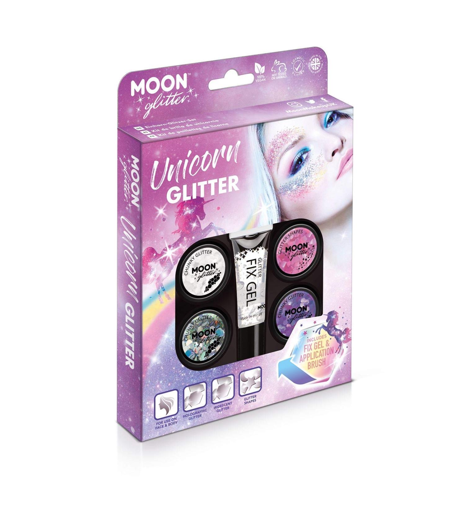 Unicorn Set by Moon Glitter - 100% Cosmetic Glitter for Face Body Nails Hair & Lips | International Shipping Available - Buy Online on GoSupps.com