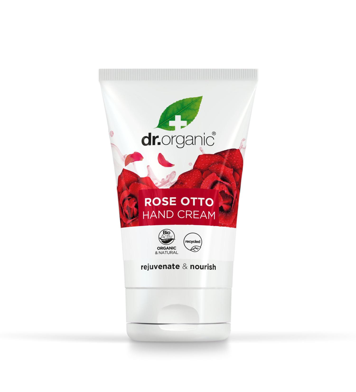 Organic Rose Otto Hand & Nail Cream - 125ml | Moisturizing Regenerating & Vegan | Paraben & SLS-Free Eco-Friendly Unisex - Buy Online on GoSupps.com