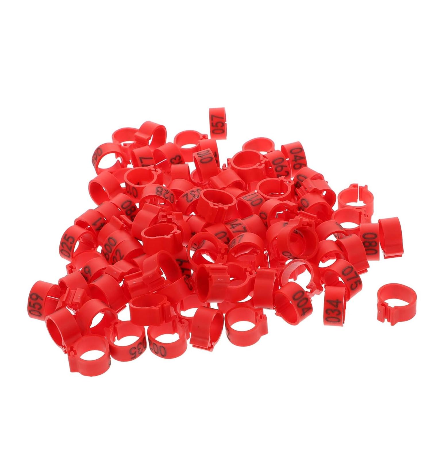 Beavorty 300 Pcs Pigeon Anklet Where Labels Bird Opening Feet Opening Pigeon Ring Plastic Clip Baby Poultry 1.3X1.3CMx3pcs Redx3pcs - Buy Online on GoSupps.com