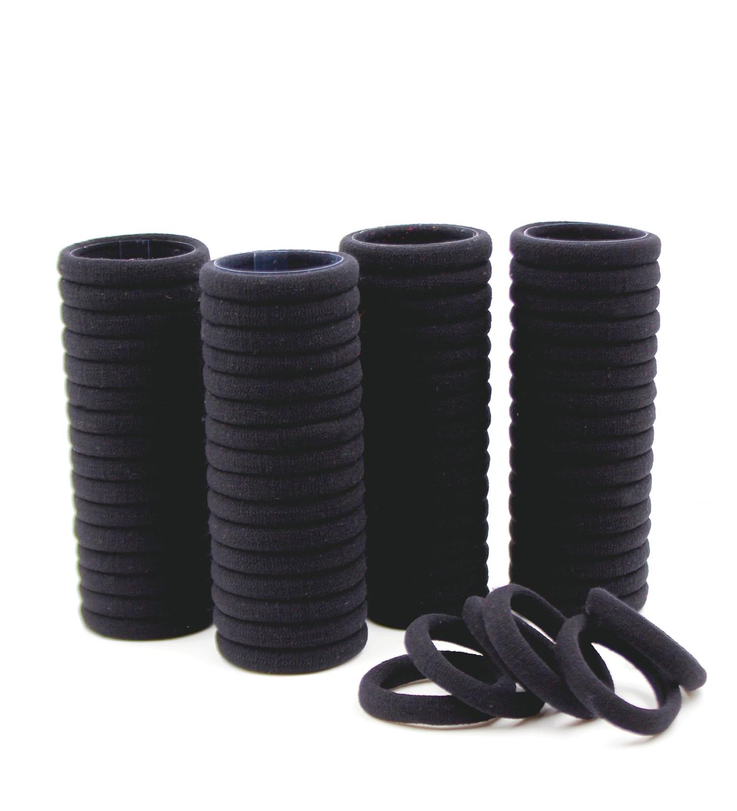 CYWLIFE 8.5mm Hair Ties 100 PCS Black - Large Seamless Ponytail Holders for Thick Curly Hair - No Crease, No Damage - Soft Elastic Bands for Women, Girls, Kids, Men - Buy Online on GoSupps.com