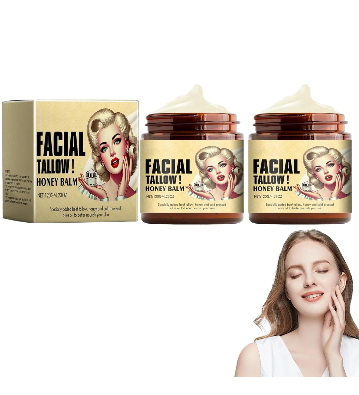 OVERJLDW Beef Tallow Face Cream Honey Cream Body Lotion Beef Tallow Moisturizer All-Purpose Wild Honey Cream - Buy Online on GoSupps.com