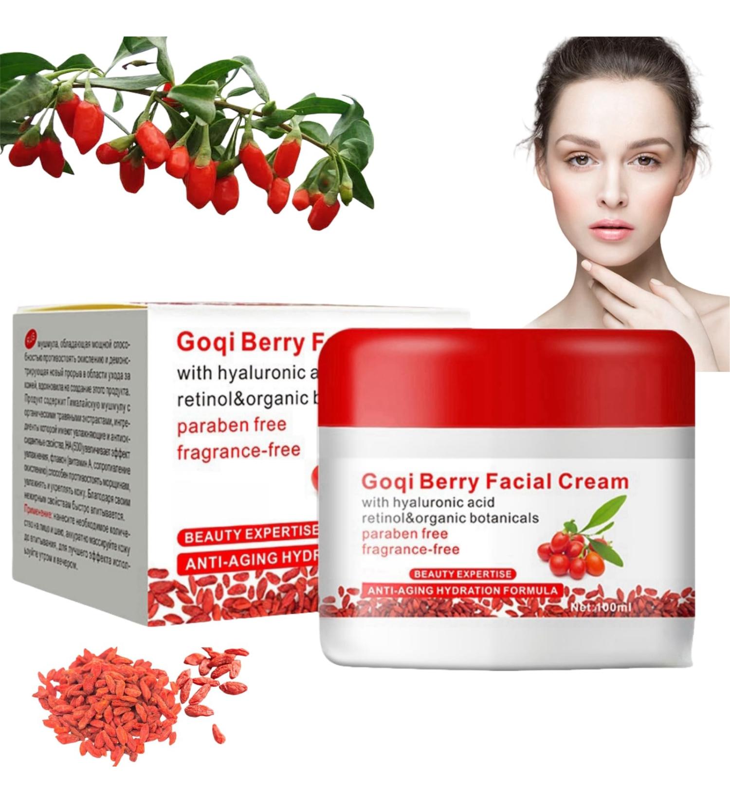 100g Go-ji Berry Facial Cream Face Moisturizer Anti-Aging Antioxidant Berry Face Cream Anti Wrinkle Cream Anti Aging Face Moisturiser Face Cream for Face Care Skin Tightening Cream for Face Day Cream - Buy Online on GoSupps.com