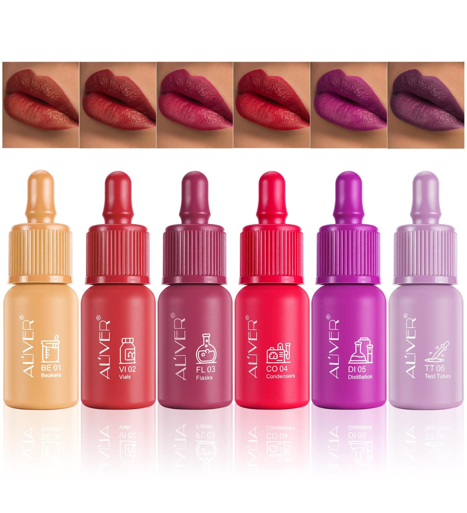 Tudiqe 6Pcs Matte Liquid Lipstick Set | Long-Lasting & Waterproof Lip Gloss Kit for Women - Buy Online on GoSupps.com