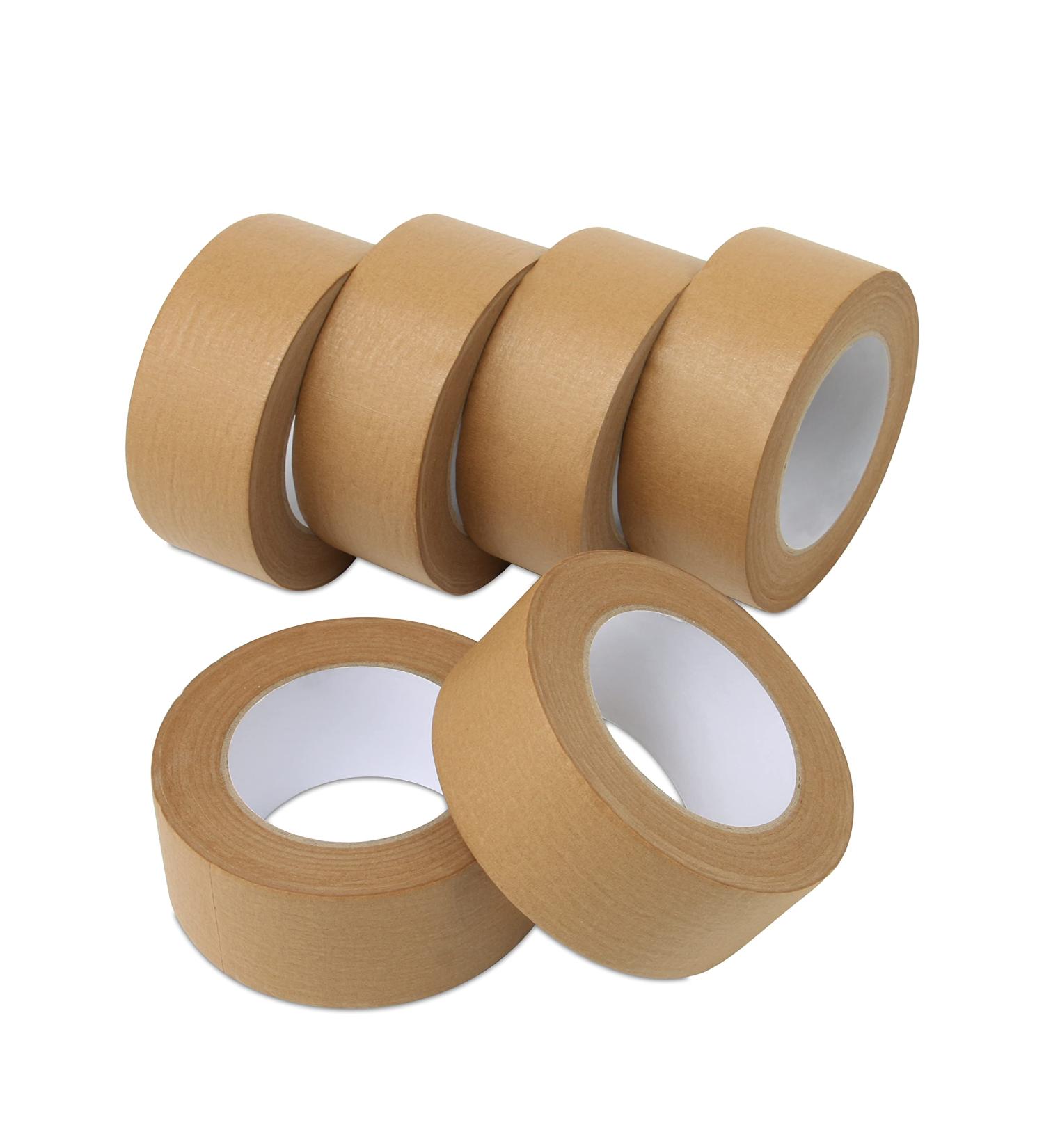 Lichamp Brown Packing Tape Kraft Paper Tape Brown Gummed Tape for Packing Boxes Shipping Cardboard and Carton Sealing 6 Rolls x 2 inch x 55 Yard x 7 mil B206BN - Buy Online on GoSupps.com