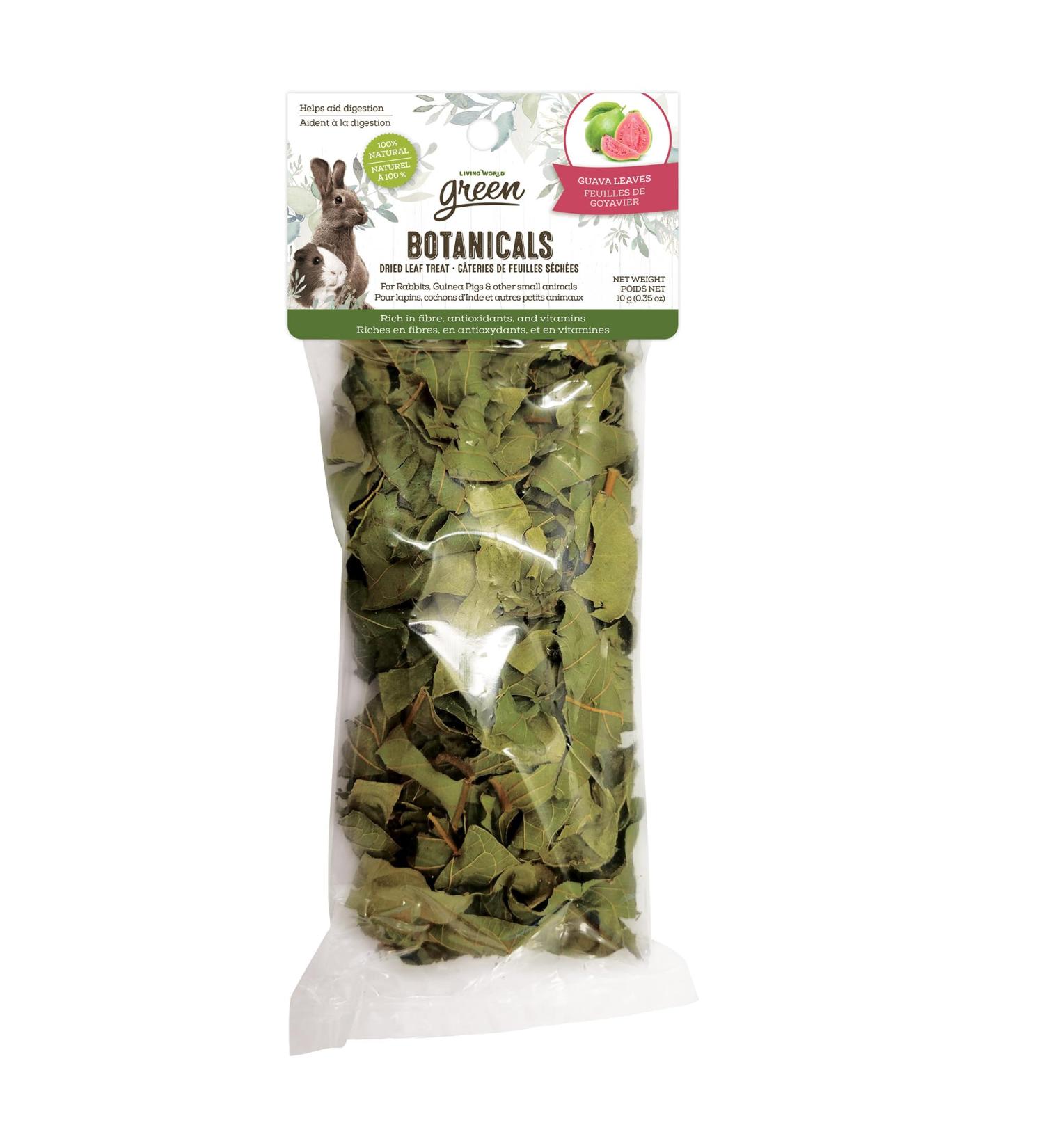 Living World Green Botanicals Dried Leaf Treat - Guava Leaves - 10 g (0.35 oz) - Buy Online on GoSupps.com
