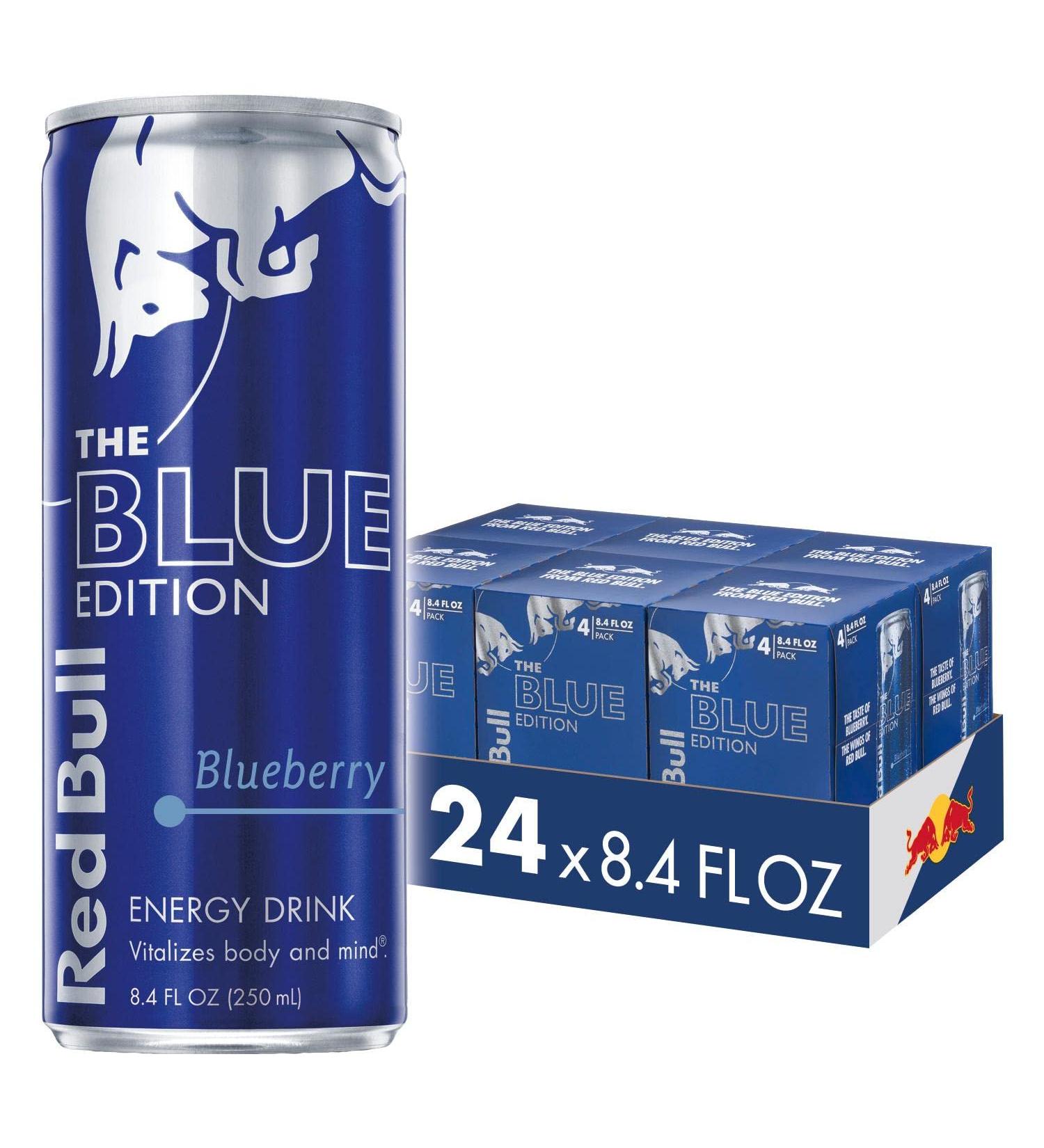 Red Bull Blue Edition Blueberry Energy Drink 8.4 Fl Oz (Pack of 24) | Boost Energy with Refreshing Blueberry Flavor - Buy Online on GoSupps.com