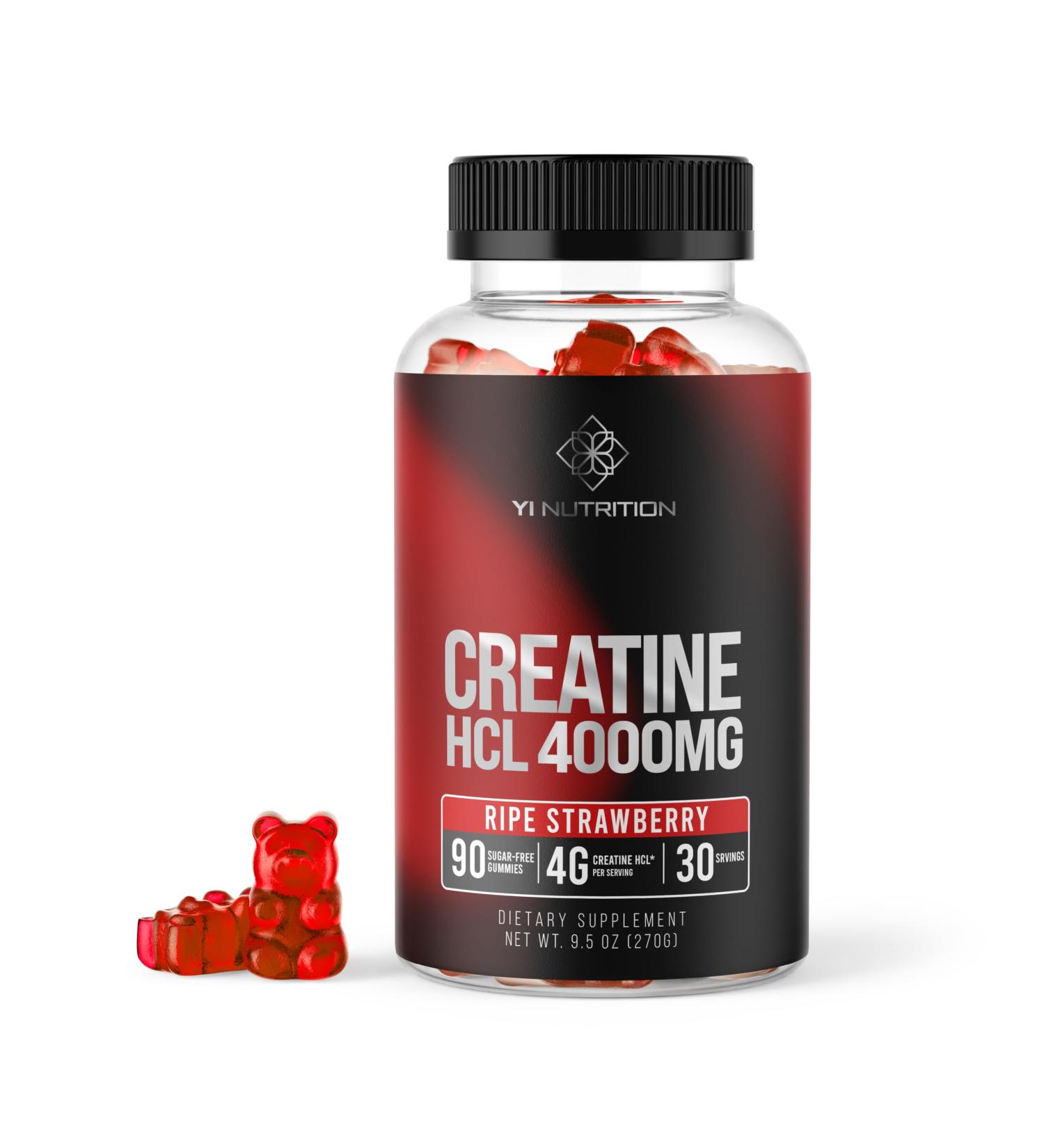 Creatine HCL Gummy - World's First 4000MG Creatine HCL Gummies 90 Count (90 Count) 90 Count (Pack of 1) - Buy Online on GoSupps.com