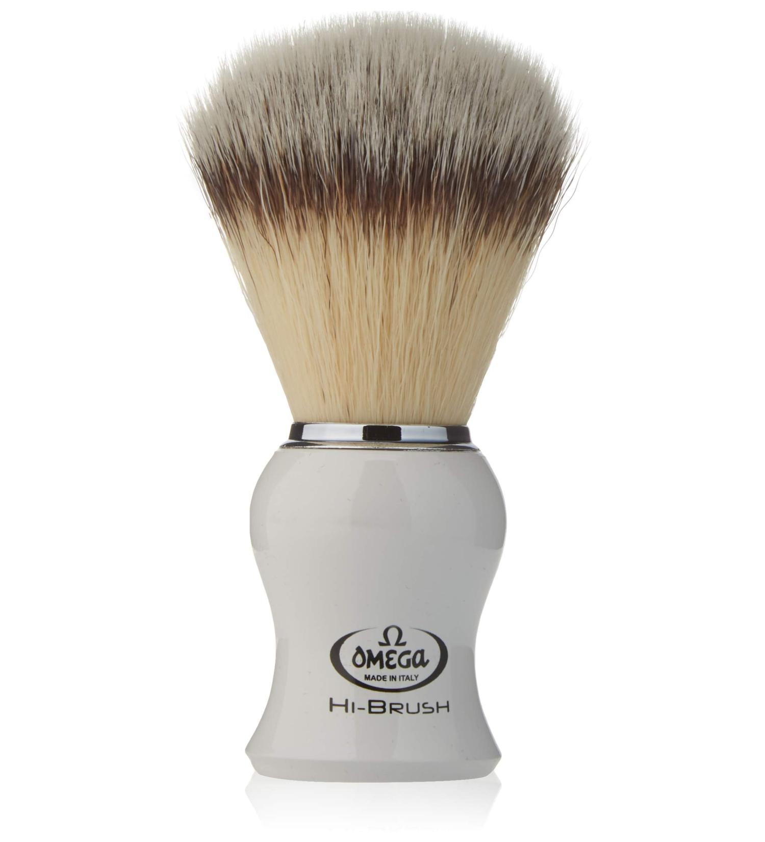 Omega Shaving Brush Synthetic Fibre 157 Gr | Premium Wet Shaving Supplies for a Luxurious Shave - Buy Online on GoSupps.com
