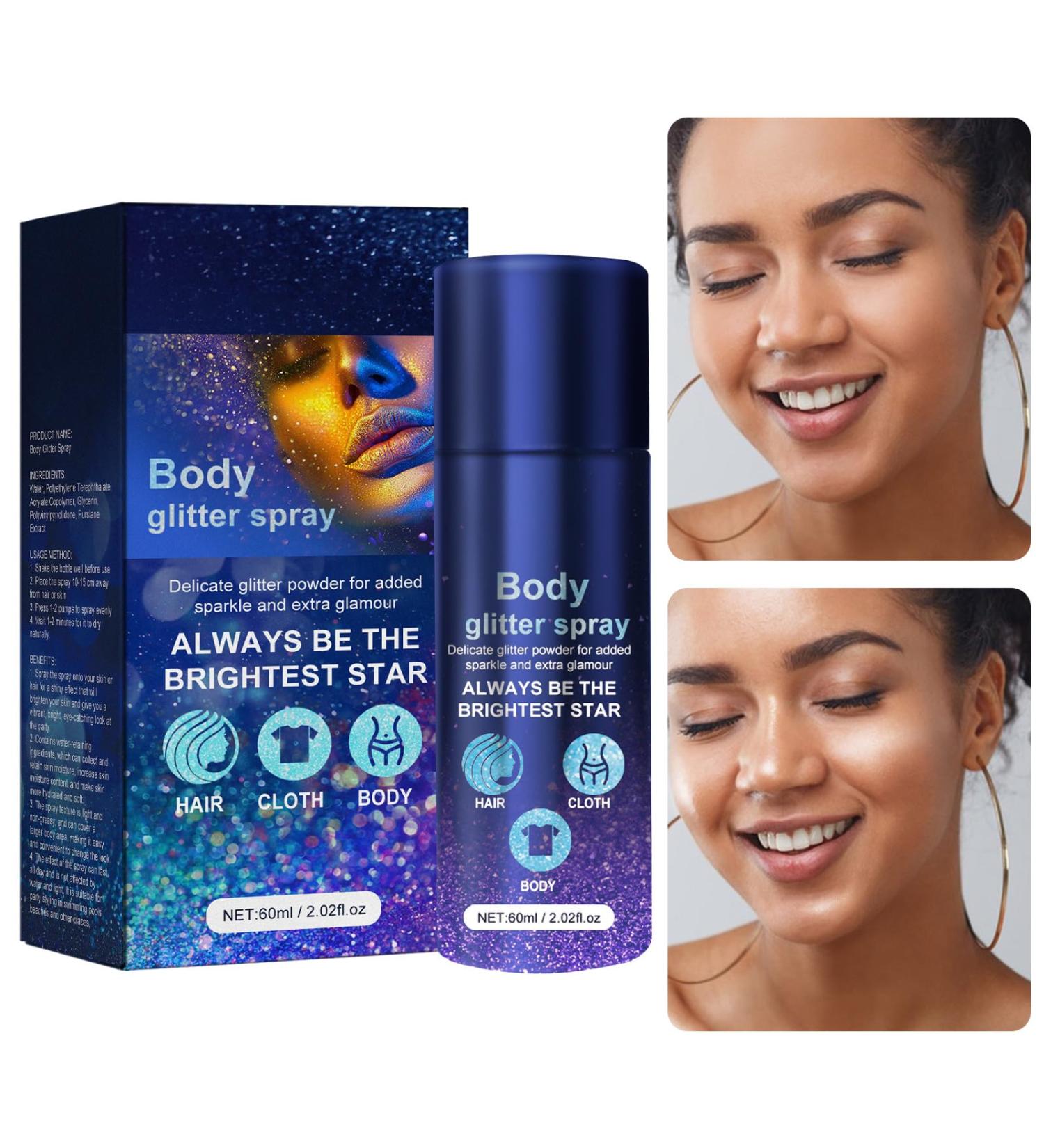  Samuliy Makeup Powder - Sweat Resistant Glitter Powder Spray for Face and Body - Daily Makeup for Face Neck Arms Legs Shoulder Face - Buy Online on GoSupps.com