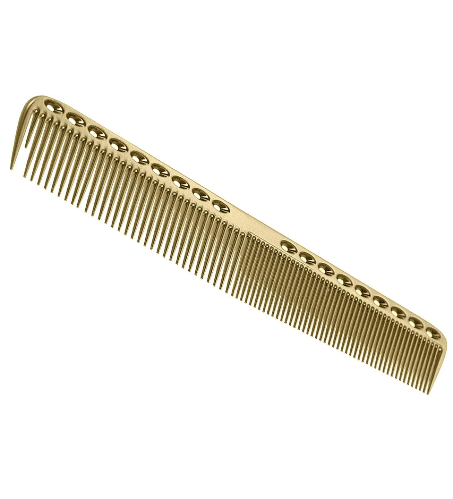 Nicoone Professional Hair Combs Aviation Aluminum Metal Cutting Comb Hairdressing Comb Salon Comb Master Barber Comb for Cutting and Hair Styling (8.4x1in Gold) 1 Count (Pack of 1) Gold - Buy Online on GoSupps.com