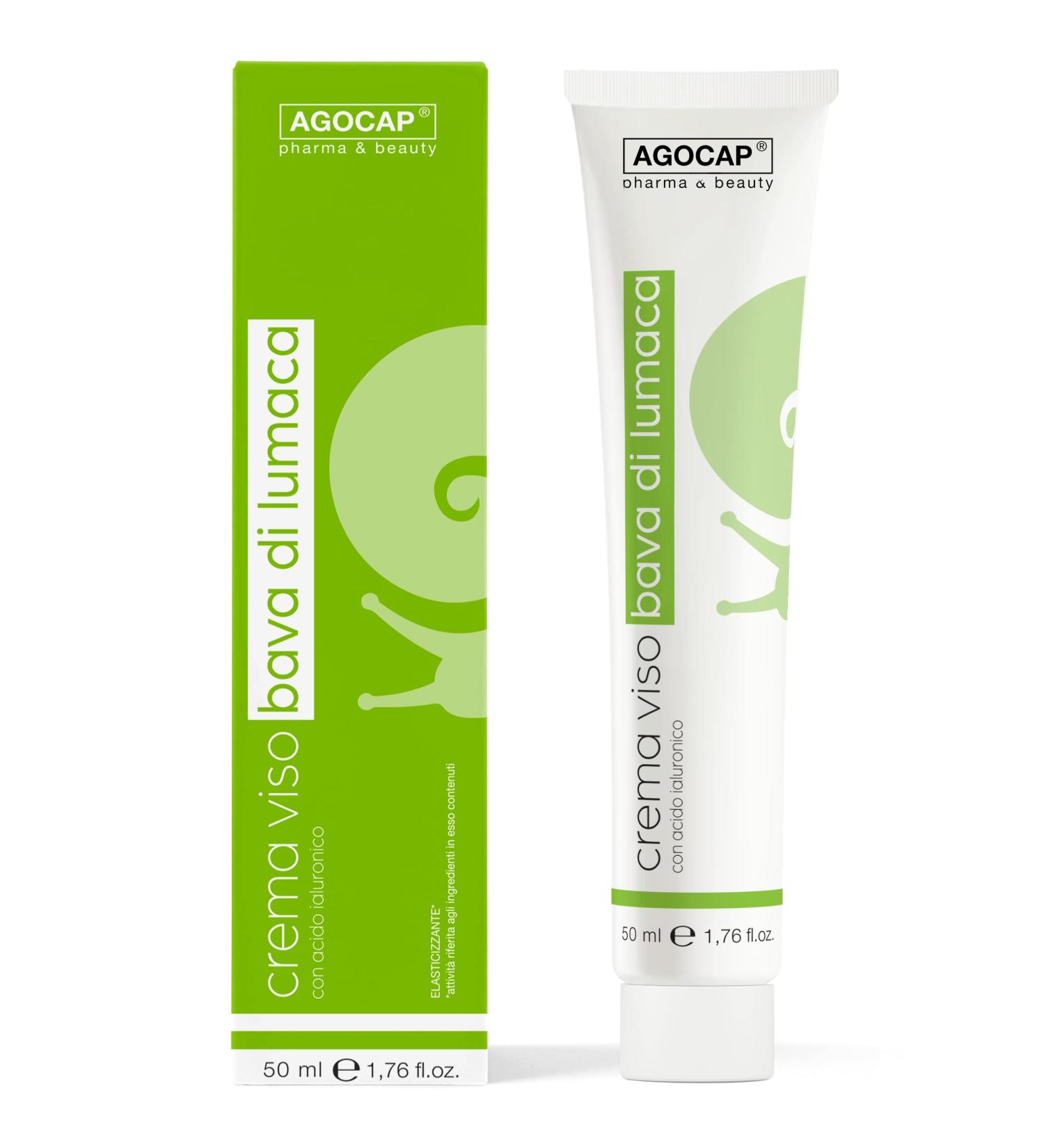 Agocap 100% Natural Snail Slime Face Cream - Snail slime and hyaluronic acid face cream - Moisturizing and healing effect - Pure snail slime - 50 ml - Anti-aging - Buy Online on GoSupps.com