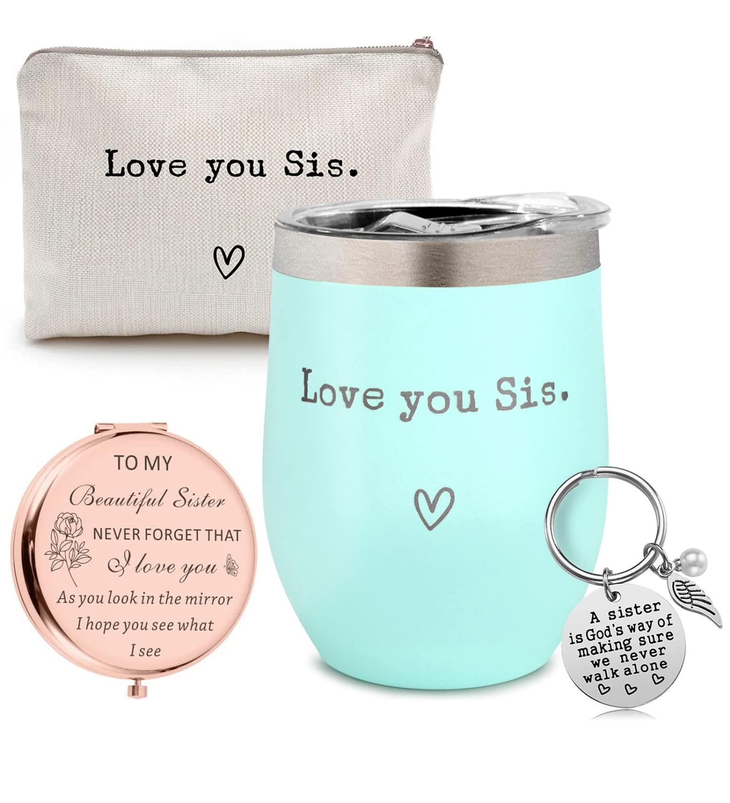 Sister Gifts Set - 12oz Coffee Tumbler in Mint | Birthday, Graduation, Thanksgiving Holiday Gifts for Sister - Buy Online on GoSupps.com