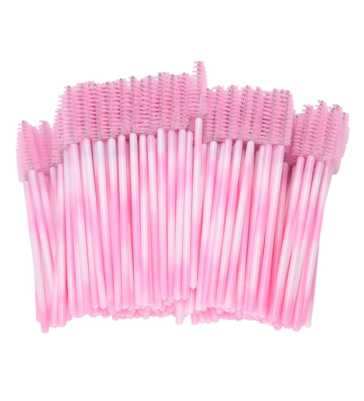 Mascara Wand Eyelash Brush Disposable Eyelash Spoolie for Women Beauty Girl Eyelash(Pink) - Buy Online on GoSupps.com