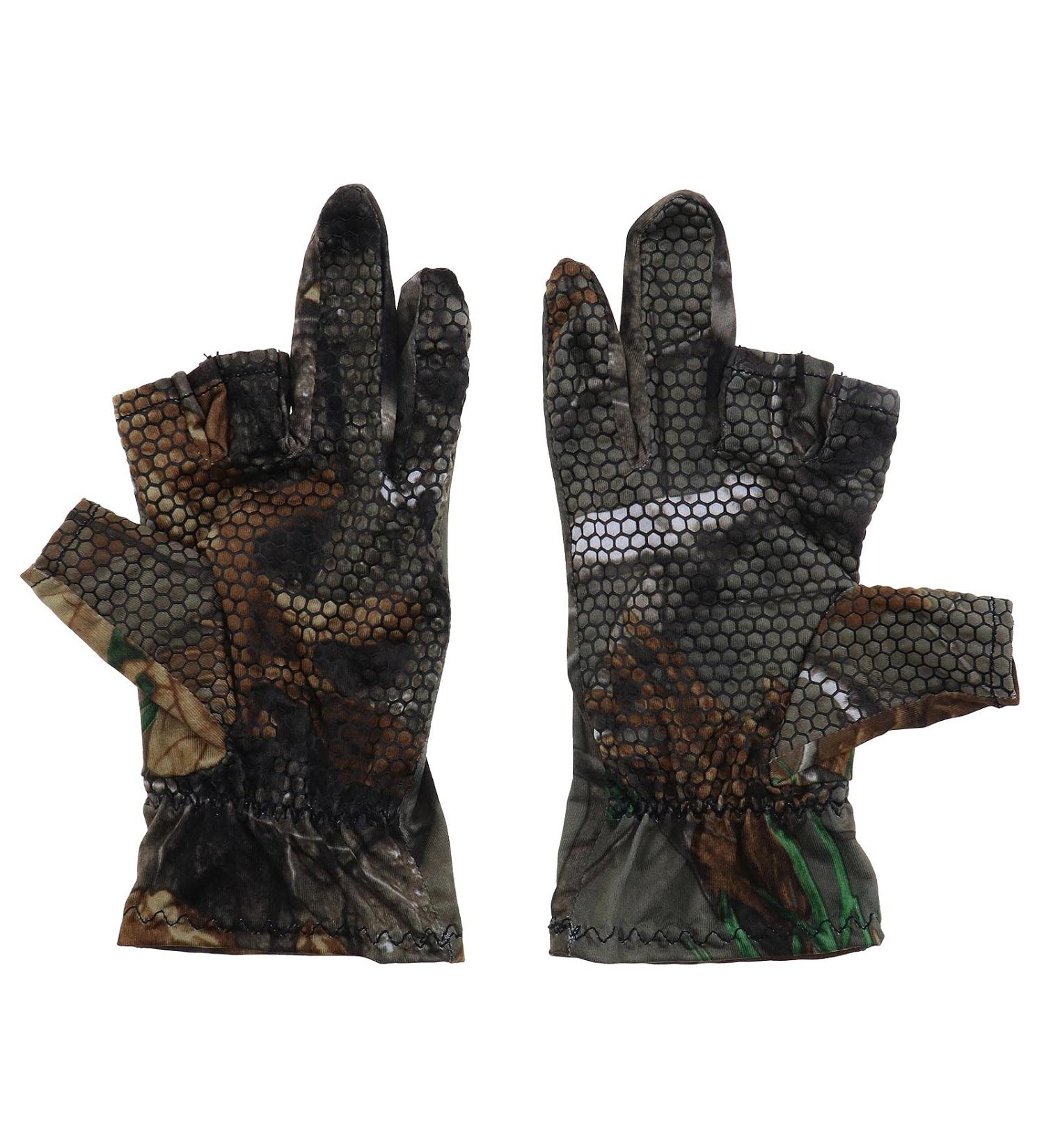 Emagentech XL Fingerless Fishing Gloves for Men - Anti-Slip Moisture-Absorbing Fast-Drying Camouflage Gloves for Hunting Kayak & Hiking - Buy Online on GoSupps.com