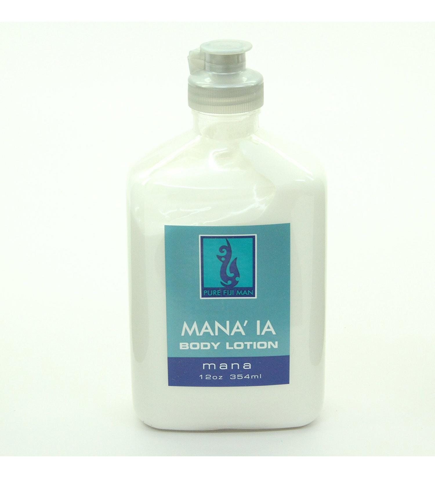 Pure Fiji Mana'ia Body Lotion - Body Lotion For Men Moisturizing Body Cream for Men- Natural Protects and Hydrates Dry Skin with Coconut Milk 12 oz