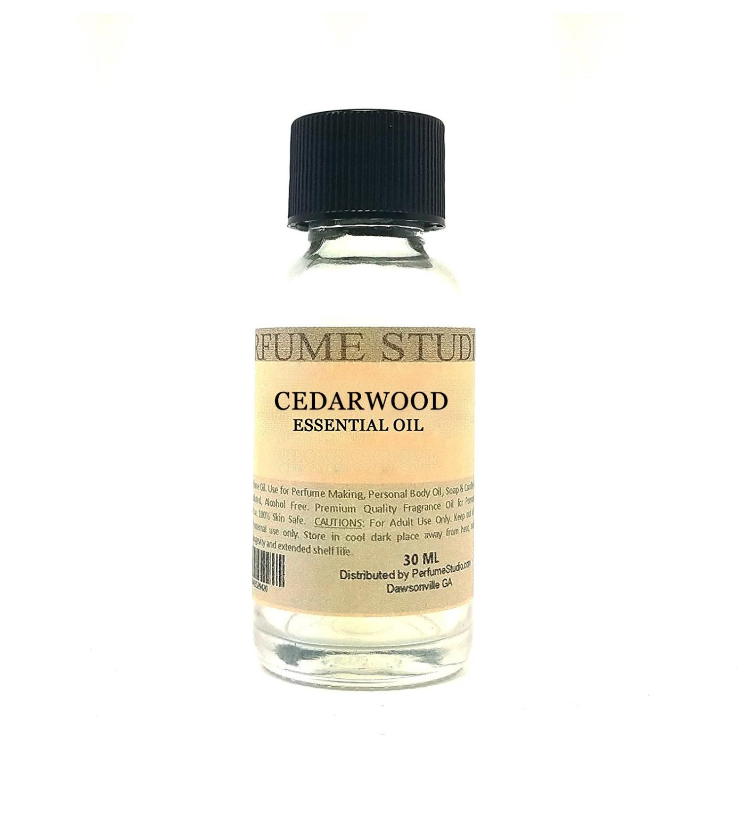 Perfume Studio Oils - 1oz Cedarwood Essential Oil Pure Undiluted Safe for Skin Splash-on Glass Bottle