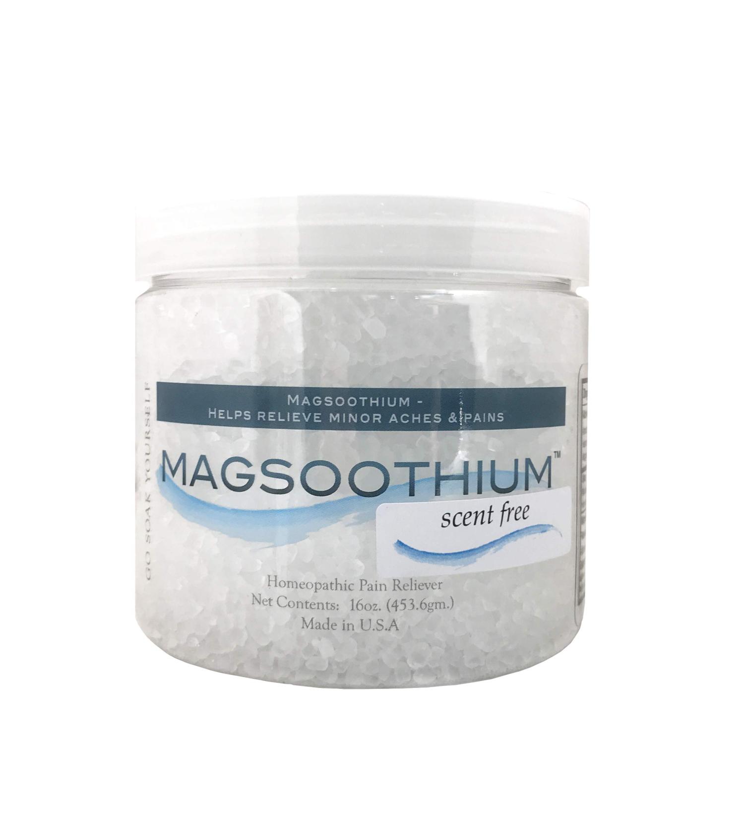 Magsoothium's 16 Ounce Magnesium and Arnica Infused Soaking Crystals (Unscented)