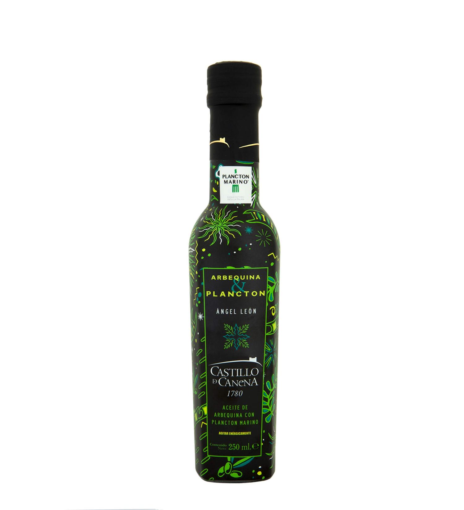 Arbequina Extra Virgin Olive Oil with Marine Placton - Sweet Oil in Balance with Salty Memories of the Sea| 250ml Oil Bottle of Castillo de Canena