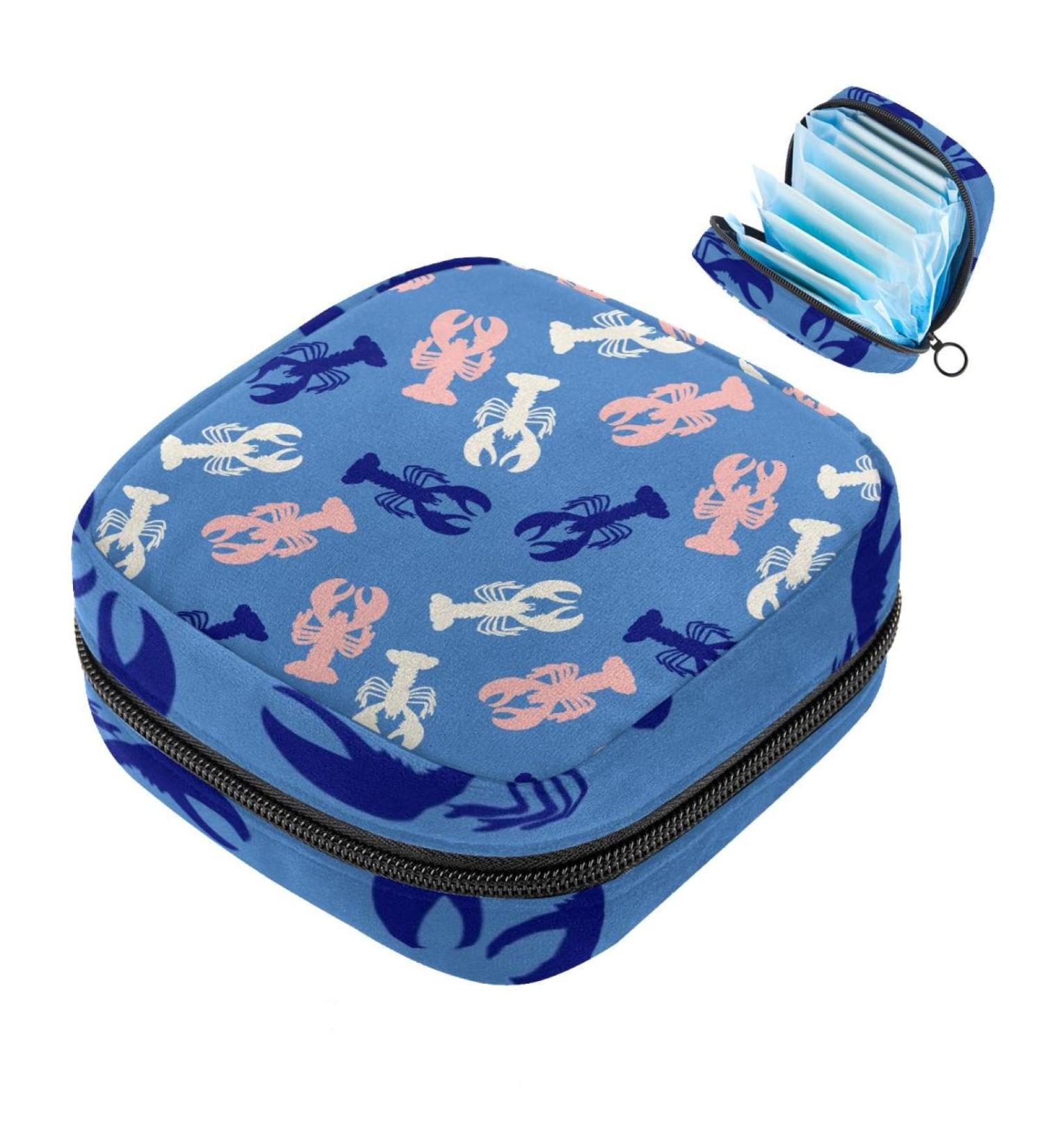 MUOOUM Menstrual Pad Bag - Abstract Lobsters Silhouettes - Multi-colored 3 - Buy Online on GoSupps.com
