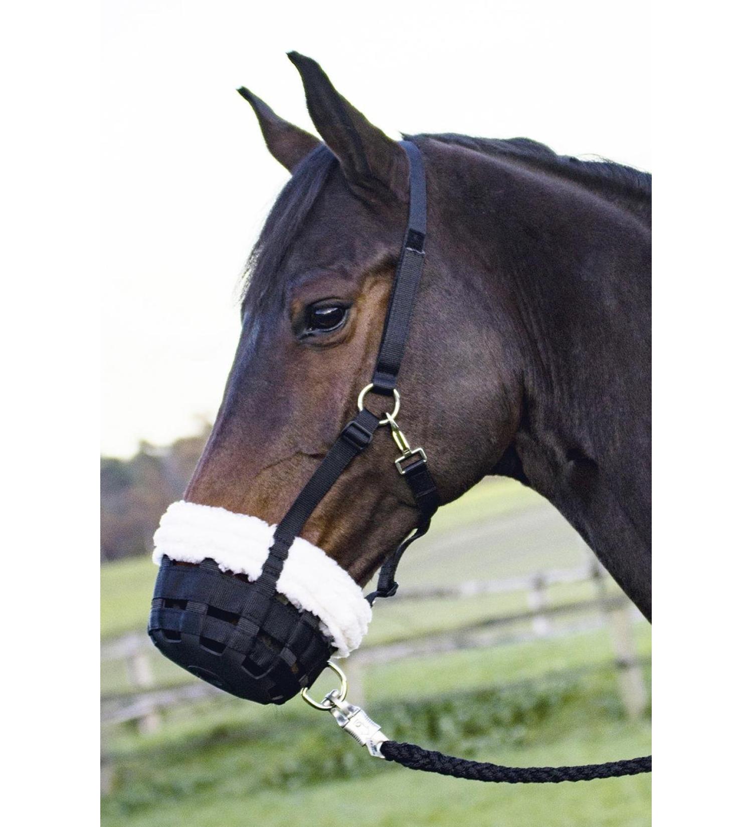 Busse Feeding Muzzle Comfy Black(cream) Warmblood extra large