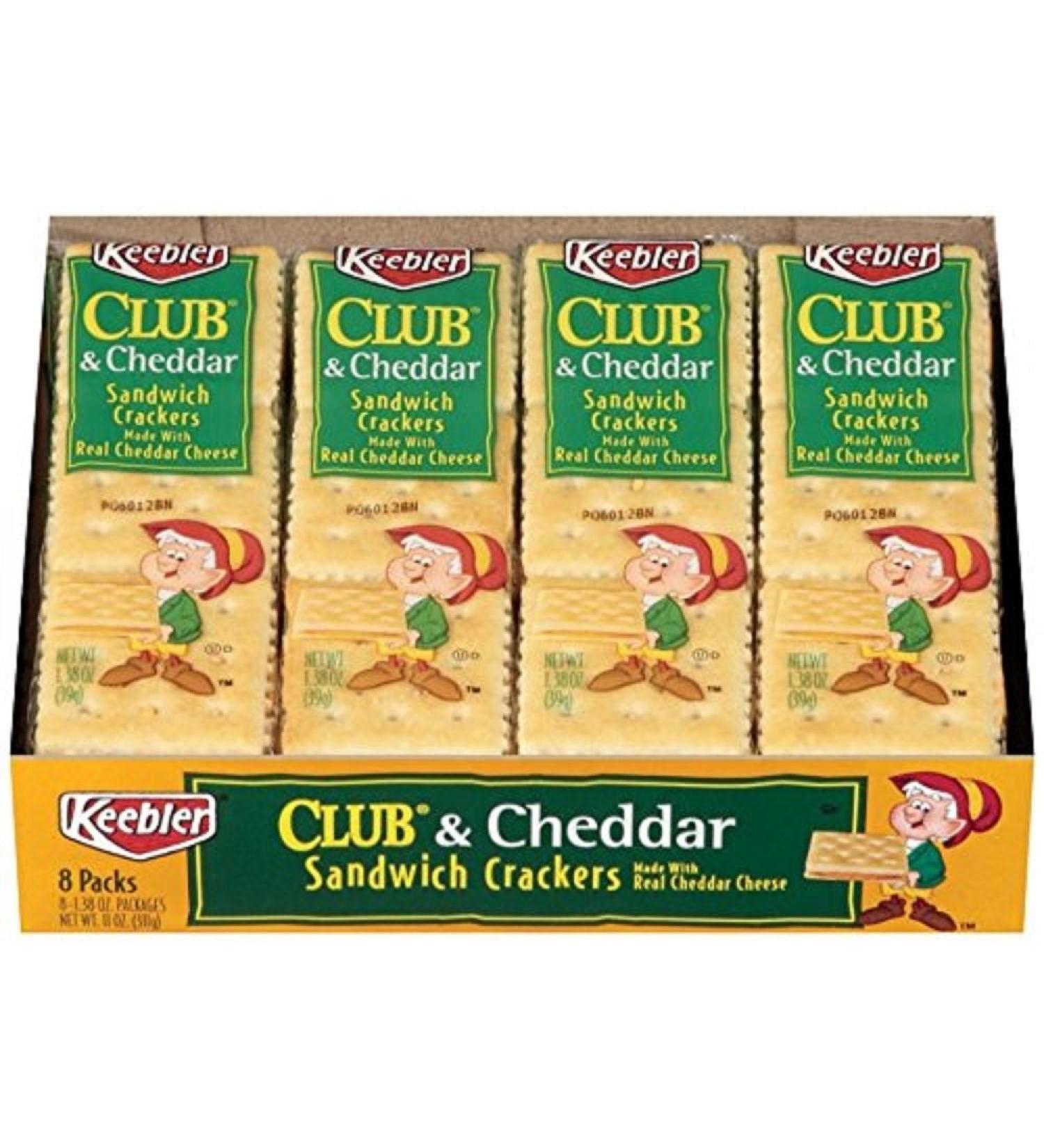 Keebler Cracker Sandwiches to Go - Club & Cheddar - 1.38 Ounce (Pack of 16)