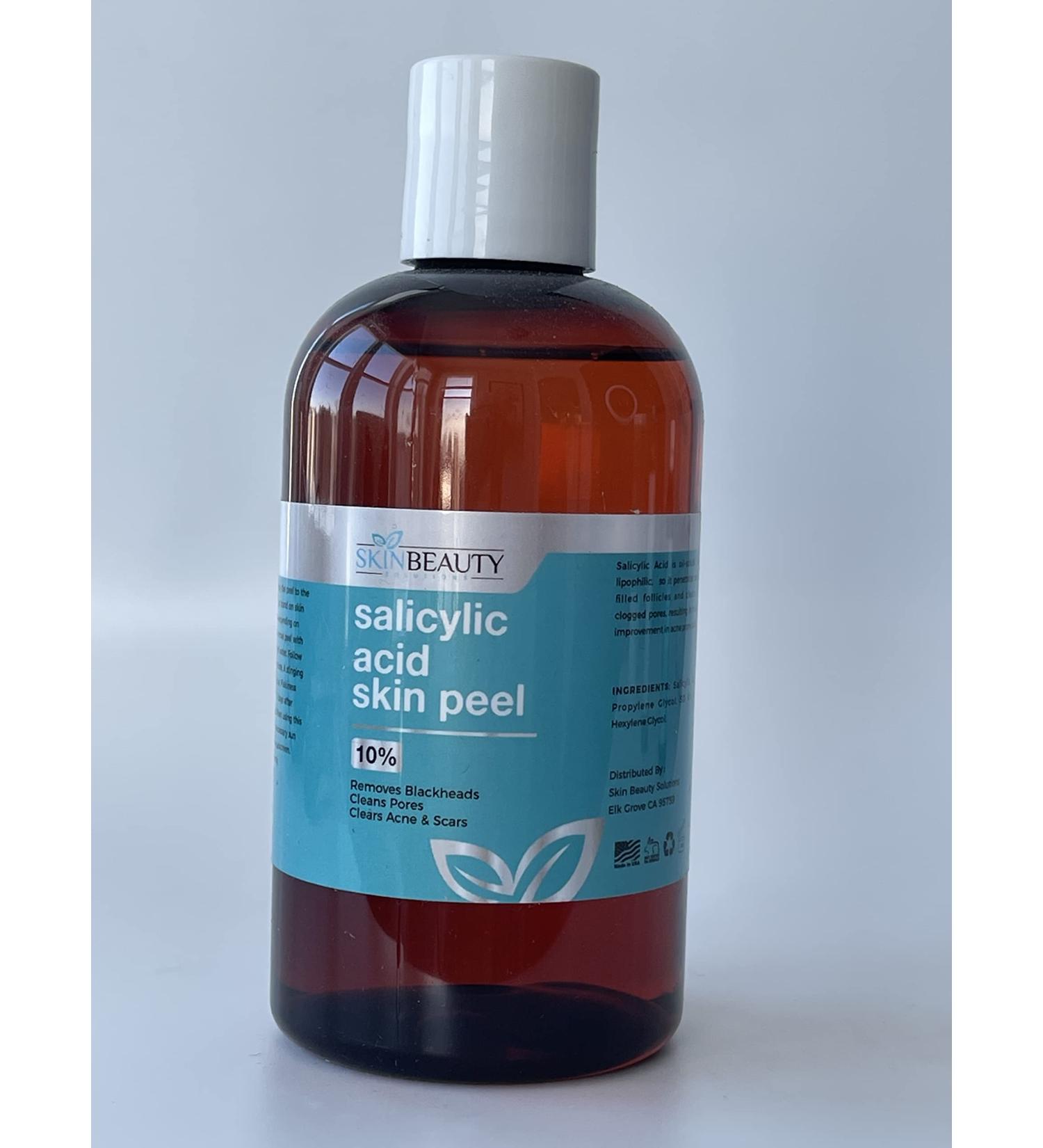 Skin Beauty Solutions Salicylic Acid 10% Chemical Peel - BHA for Rosacea Acne Oily Skin & Clogged Pores (8 oz - Buy Online on GoSupps.com