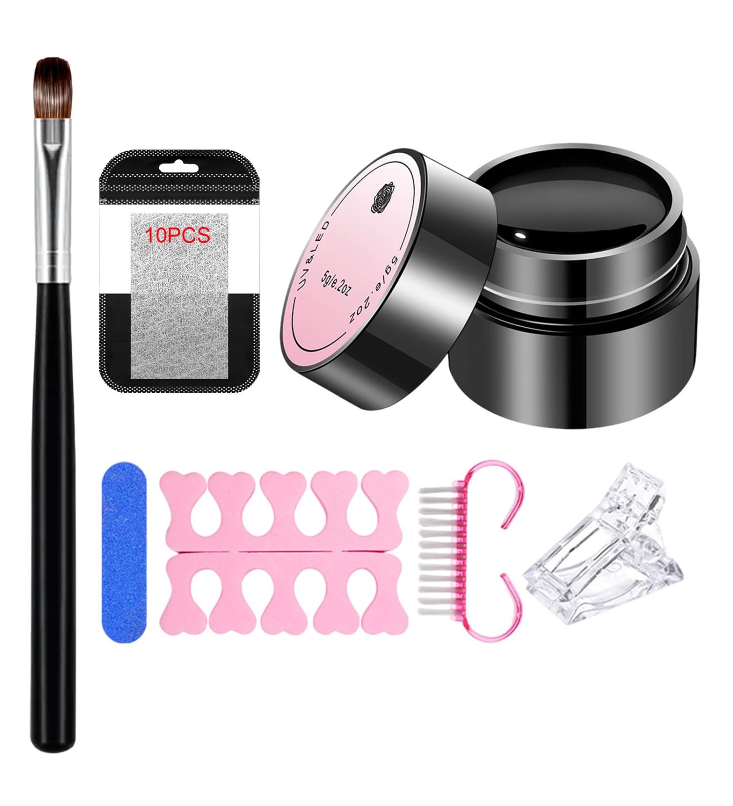 Broken Nail Repair Kit - 5g Adhesive Gel for Damaged Nails | Repair Gel with Brush Nail Clippers for Girls - Damaged and Cracked Nails - Manicure Care - Buy Online on GoSupps.com