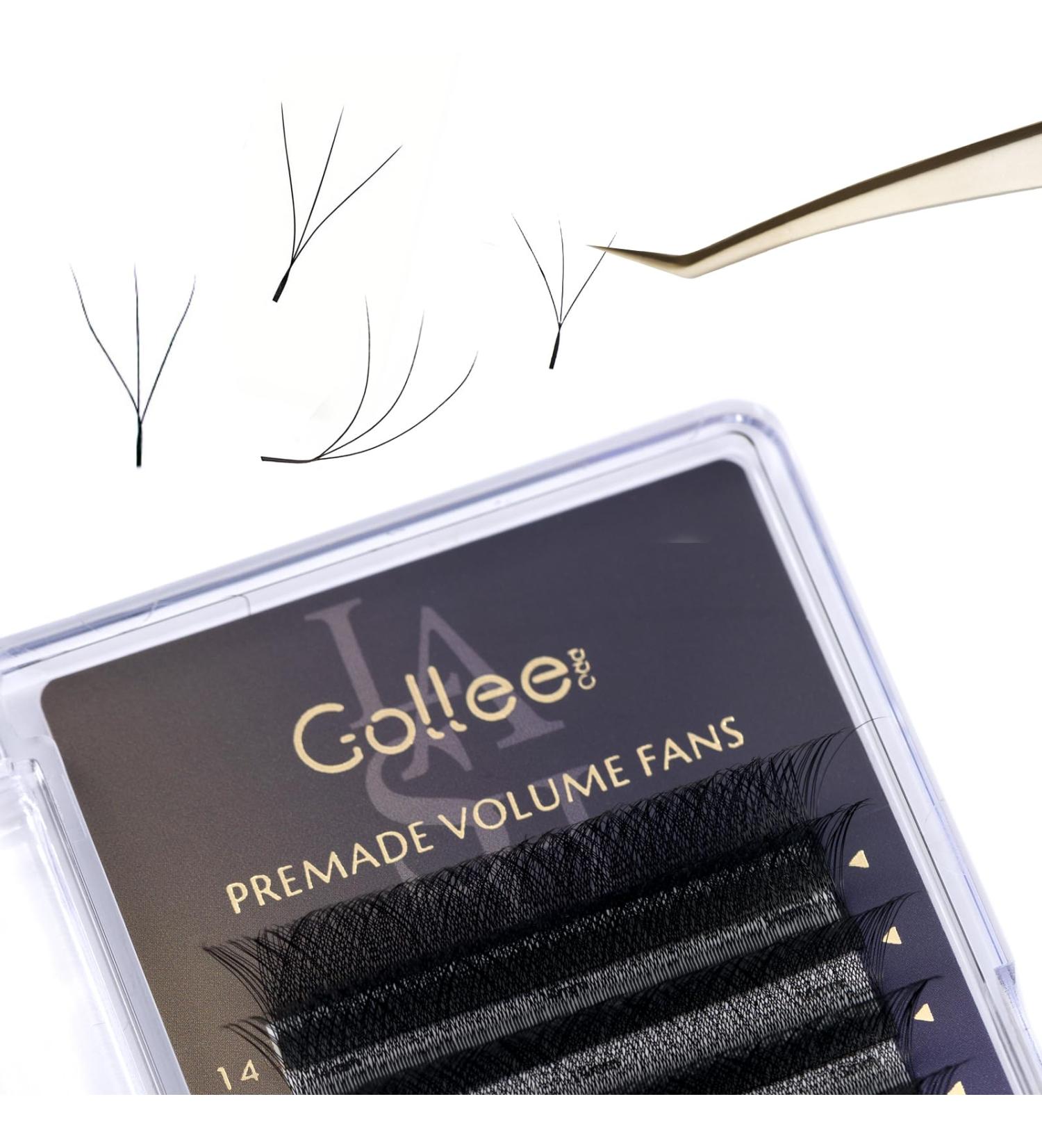 3D Premade W-shaped Eyelash Extensions - D Curl 0.07 | Volume Lashes Mixed Tray 8-14mm | Hybrid Fanning Lashes - Buy Online on GoSupps.com